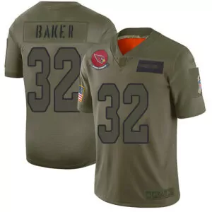 Customizable Arizona cardinals 32 budda baker camo mens stitched 2019 salute to service jersey 5776