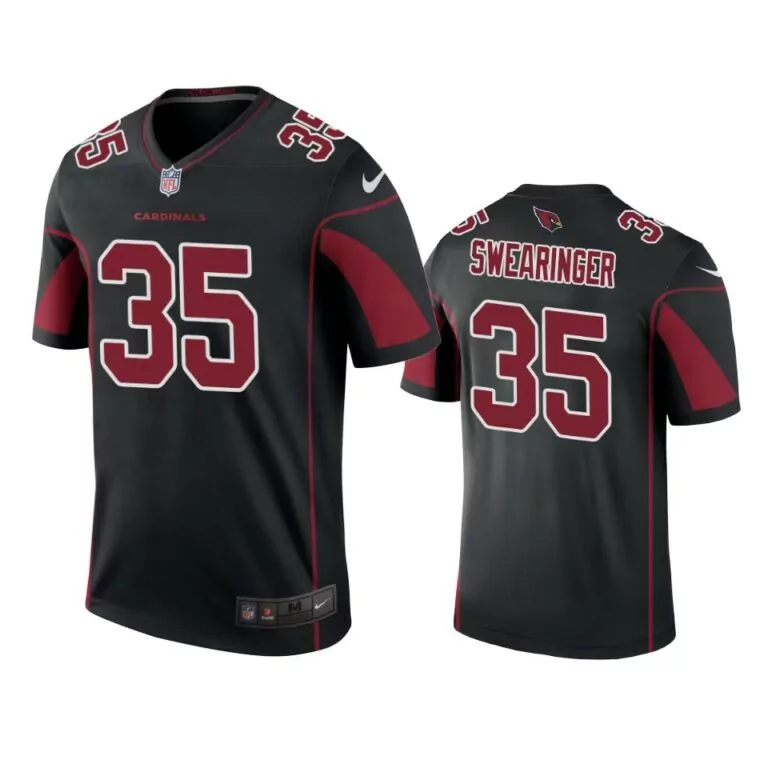 Custom Arizona cardinals 35 dj swearinger black color rush legend jersey men 9507