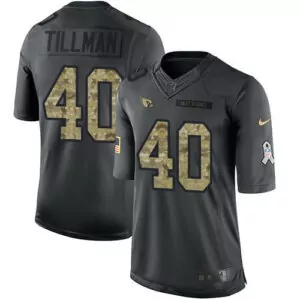 Customizable Arizona cardinals 40 pat tillman black mens stitched 2016 salute to service jersey 8250