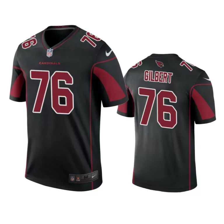 Customizable Arizona cardinals 76 marcus gilbert black color rush legend jersey men 1766