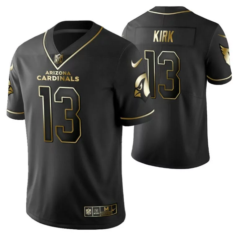 Personalized Arizona cardinals christian kirk 13 2021 nfl golden black jersey cardinals fans 3511
