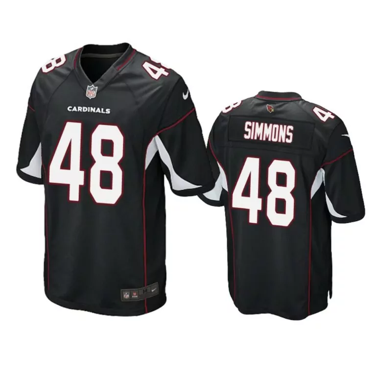 Custom Arizona cardinals isaiah simmons black 2020 nfl draft alternate game jersey 7596
