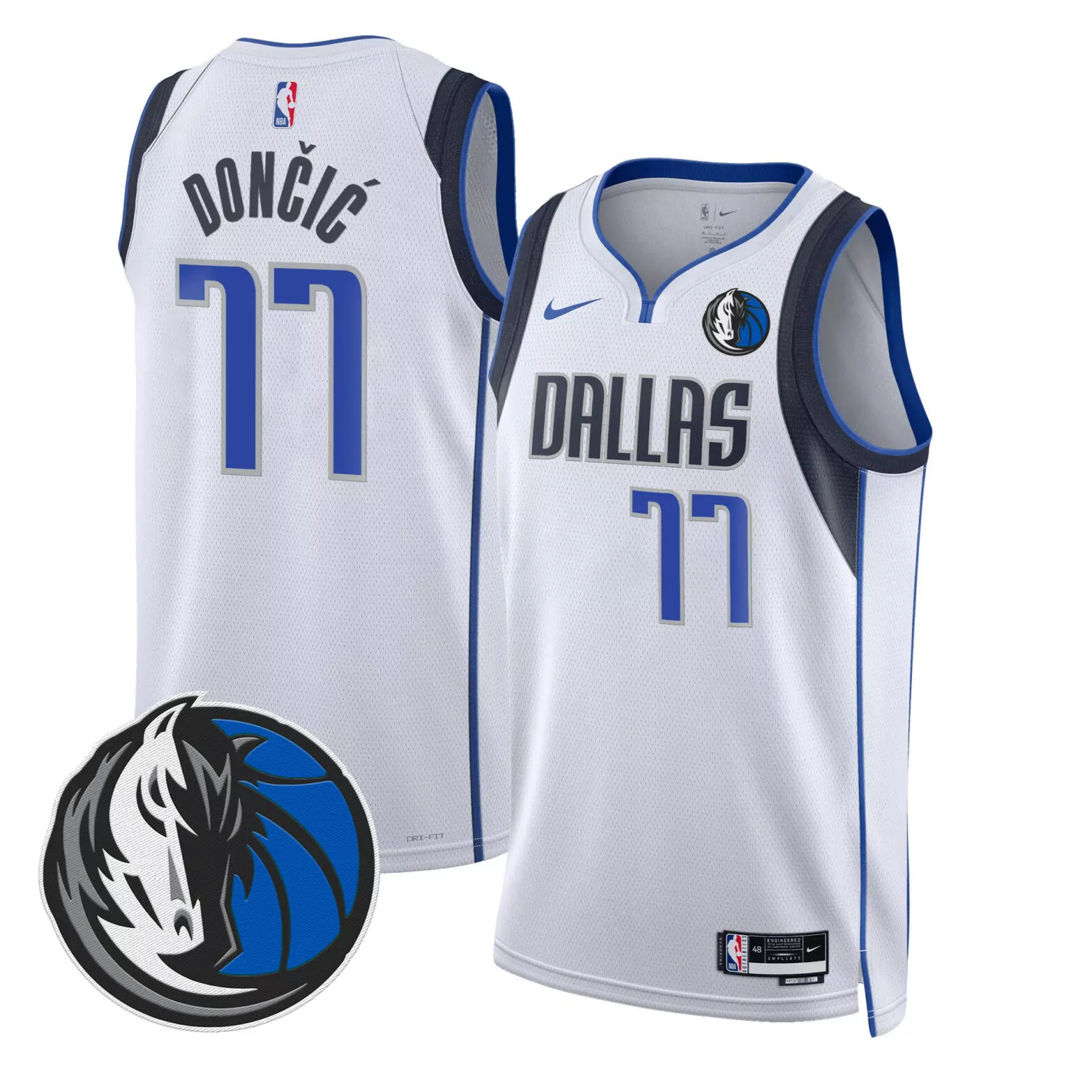 Custom Association luka doncic dallas mavericks swingman jersey v2 all stitched 4427