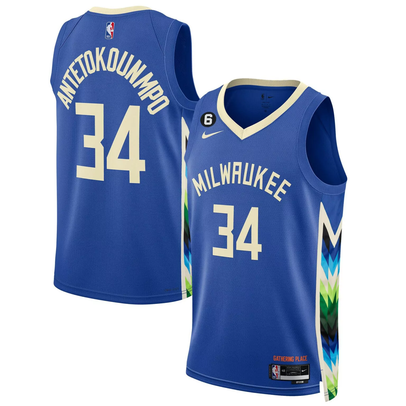 Personalized Association milwaukee bucks 6 patch collection jersey all stitched 1555