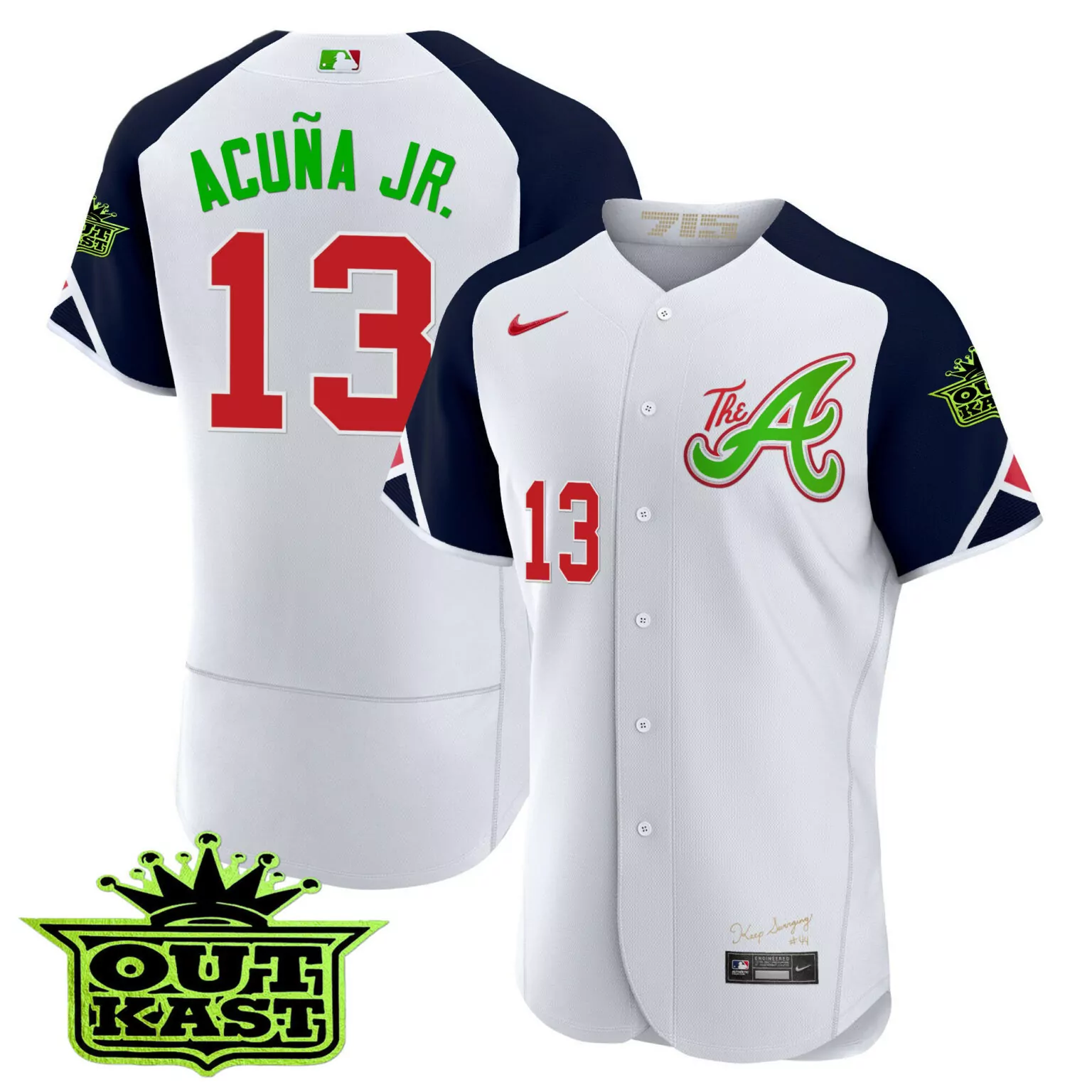 Personalized Atliens ronald acuna jr atlanta braves atliens city connect jersey all stitched 7460