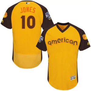 Personalized Baltimore orioles 10 adam jones gold flexbase collection 2016 allstar american league stitched jersey 6650