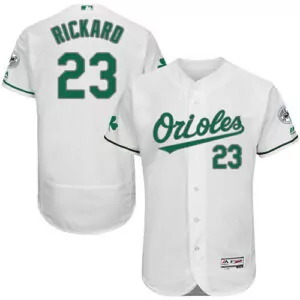 Custom Baltimore orioles 23 joey rickard white st patricks day flexbase jersey 5982
