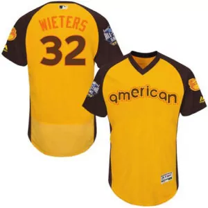 Customizable Baltimore orioles 32 matt wieters gold flexbase collection 2016 allstar american league stitched jersey 9887