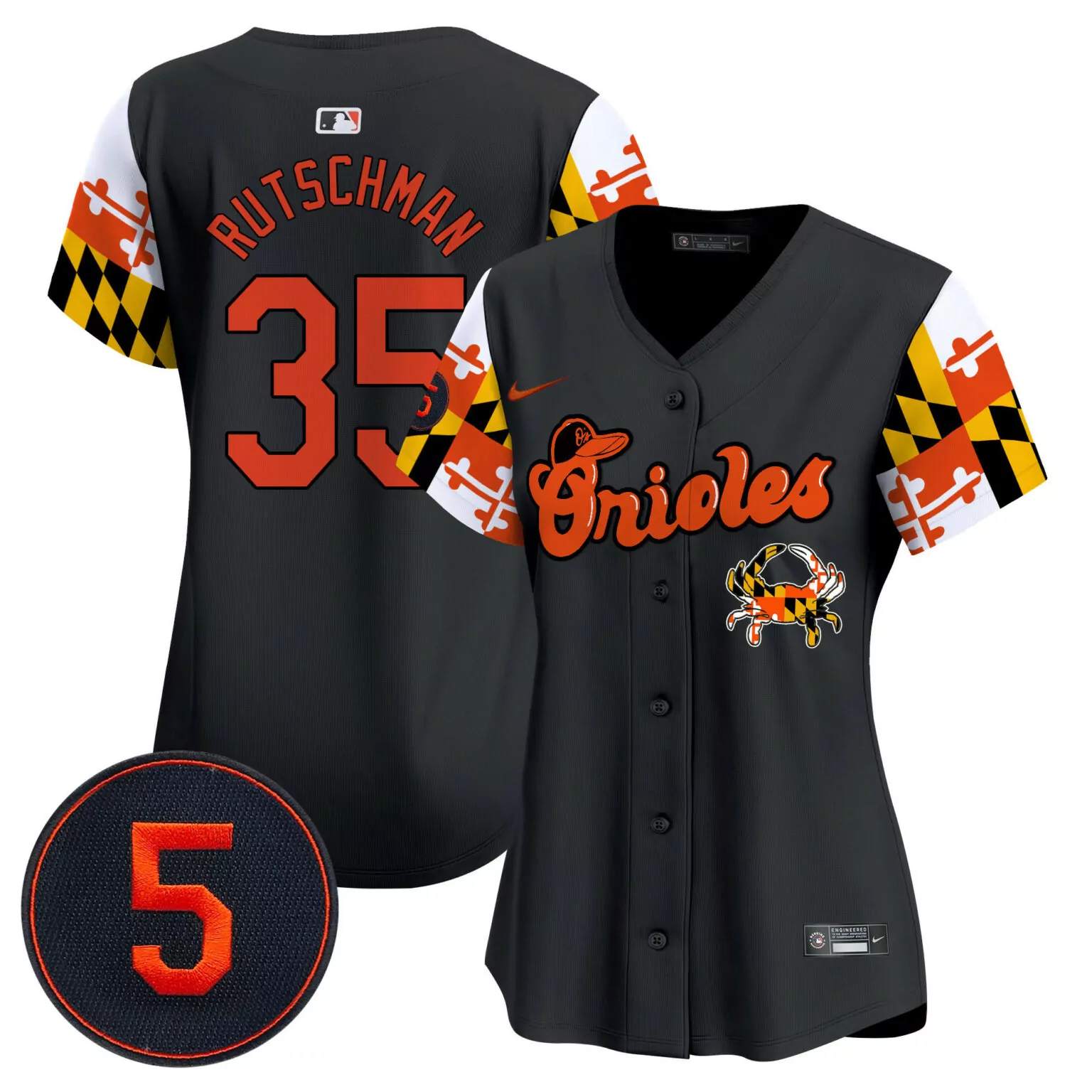 Personalized Black adley rutschman baltimore orioles robinson patch jersey v7 all stitched 3070