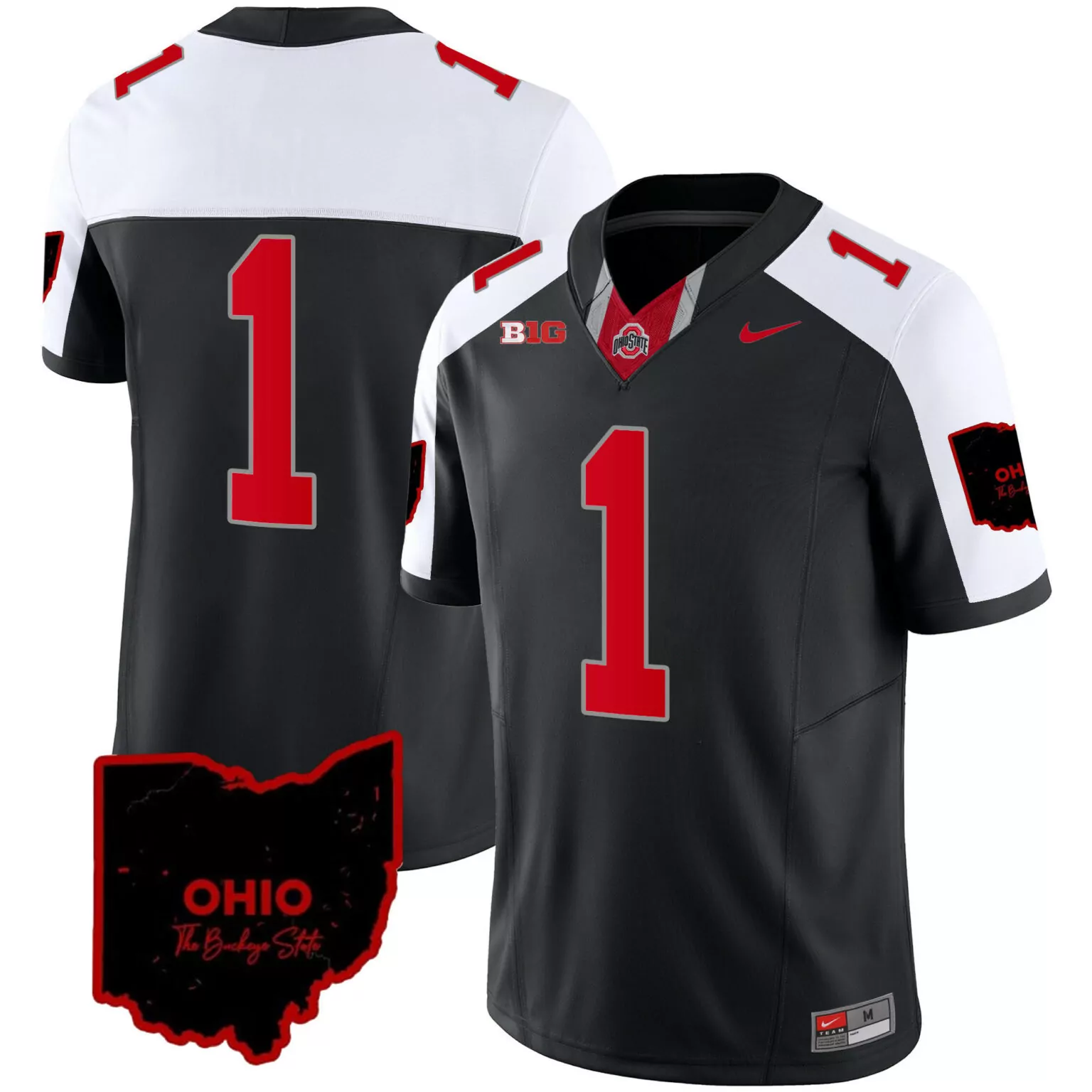 Personalized Black alternate 1 team ohio state buckeyes 2024 jersey ohio patch all stitched 1469