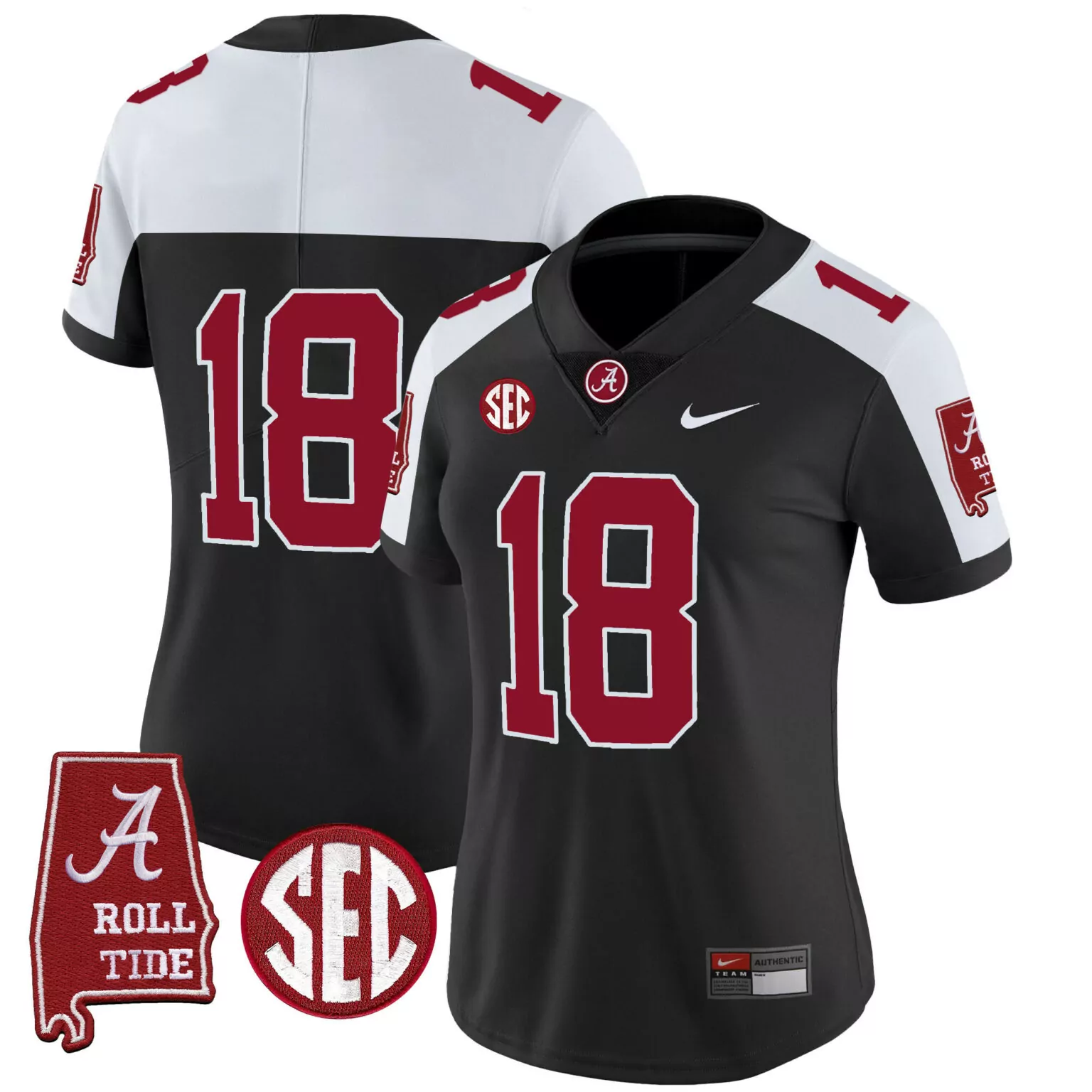 Personalized Black alternate 18 champs alabama crimson tide jersey v3 alabama map all stitched 1677