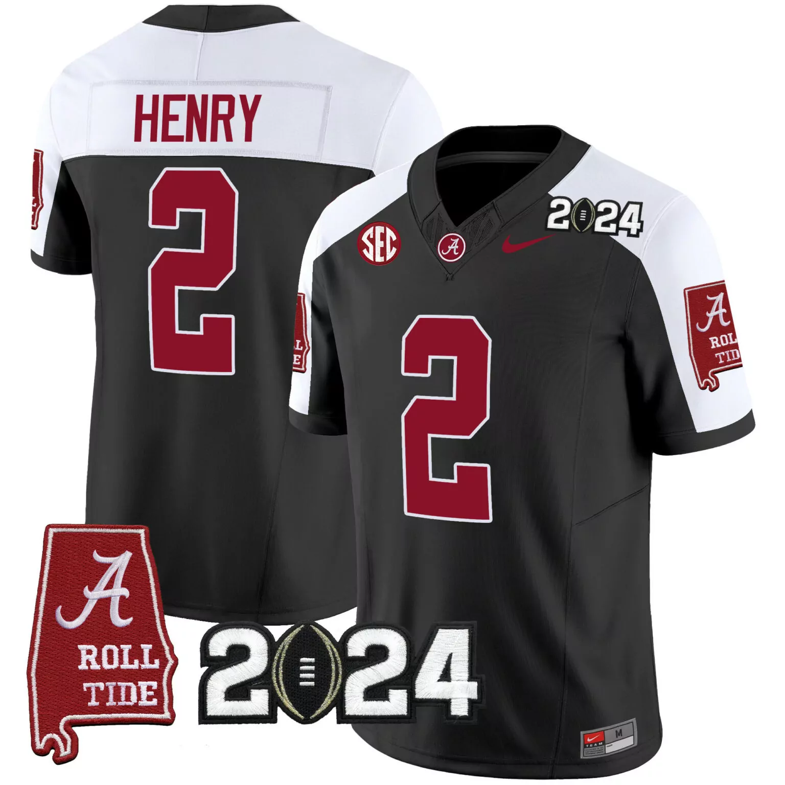 Custom Black alternate derrick henry alabama crimson tide 2024 jersey all stitched 5793