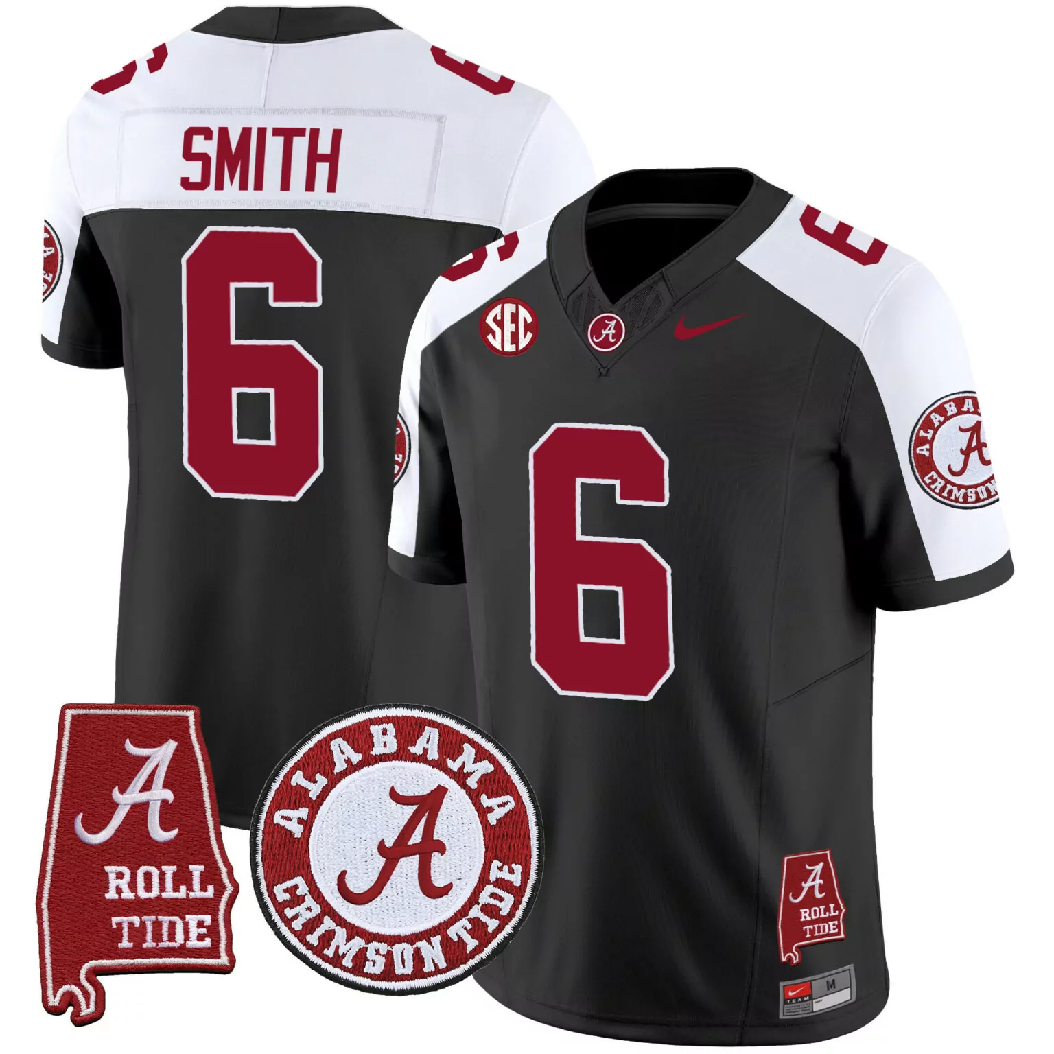 Customizable Black alternate devonta smith alabama crimson tide jersey v4 alabama map all stitched 8304