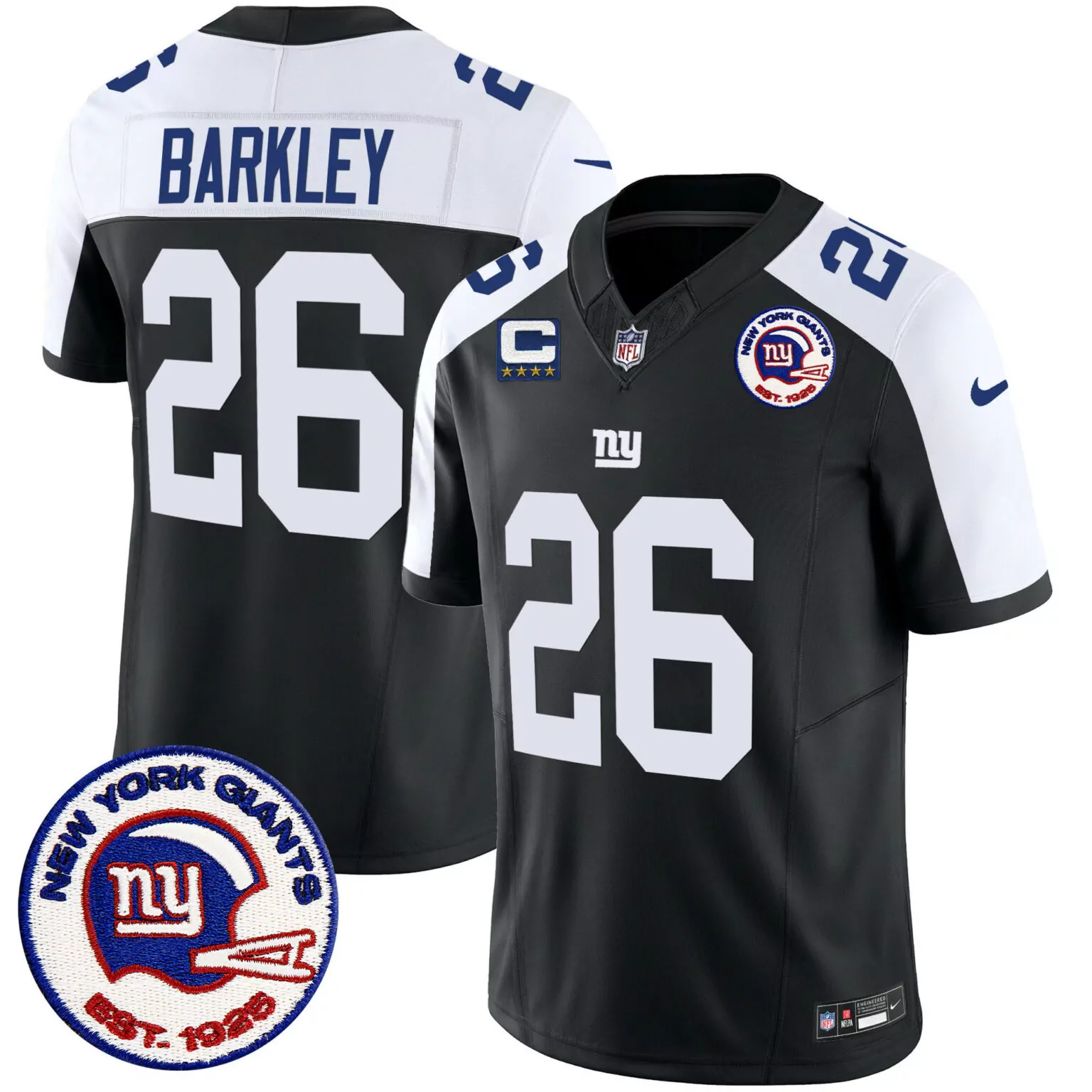 Customizable Alternate saquon barkley san francisco giants est 1925 patch jersey all stitched 5669