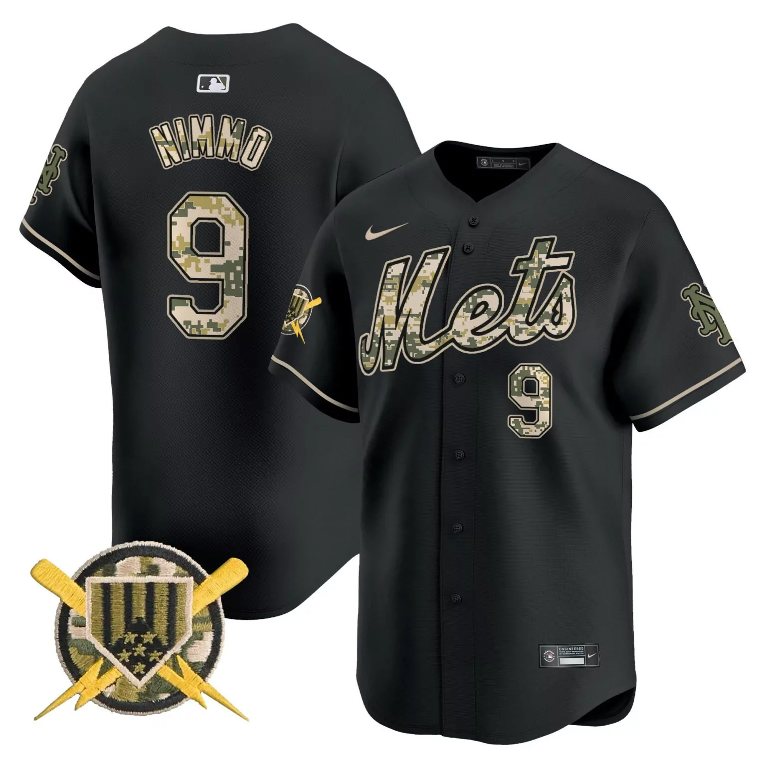 Custom Black brandon nimmo new york mets armed forces day jersey all stitched 2383