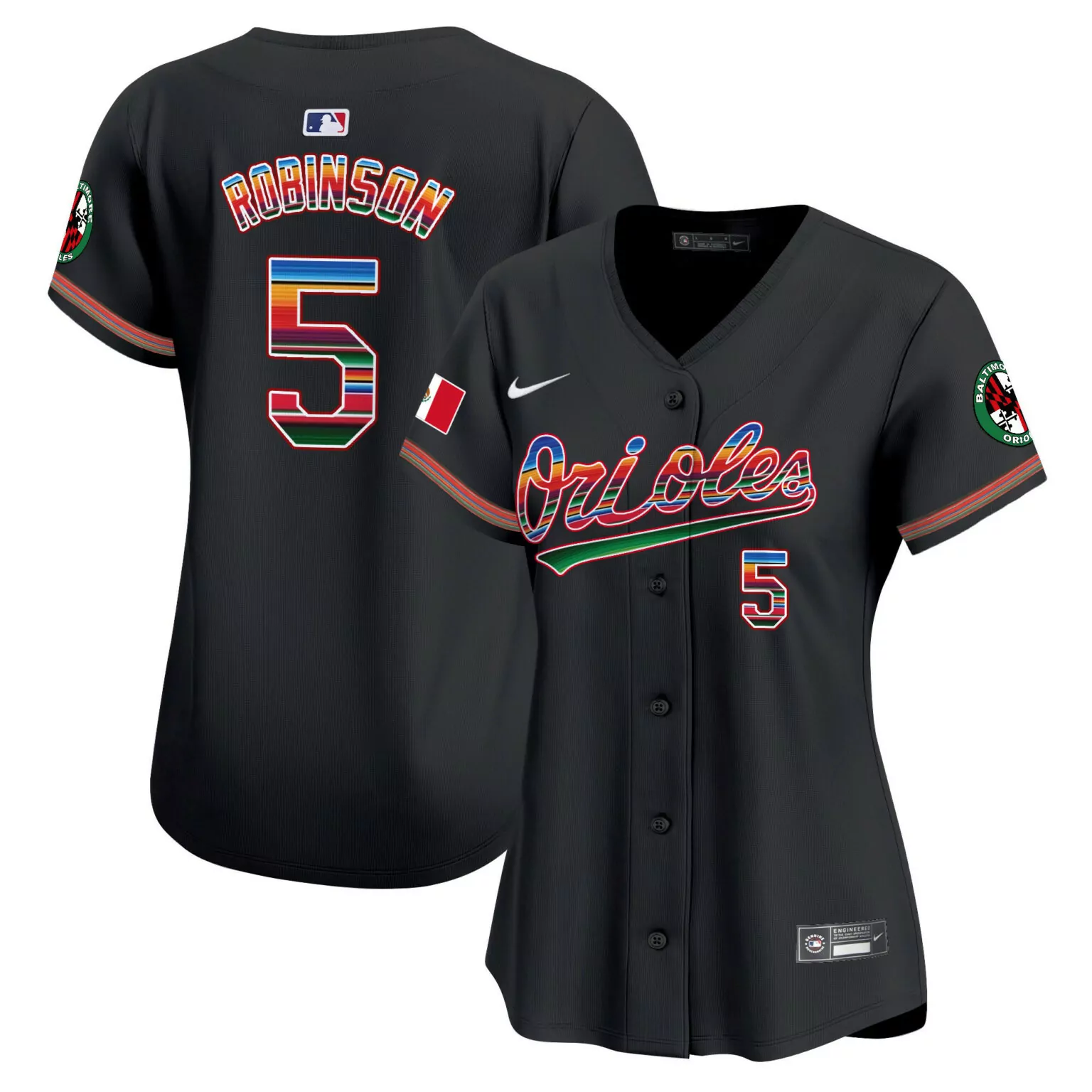Customizable Black brooks robinson baltimore orioles mexico jersey all stitched 2796