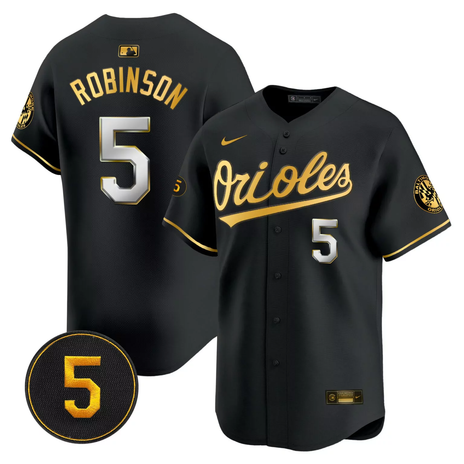 Personalized Black brooks robinson baltimore orioles robinson patch jersey v2 all stitched 9495