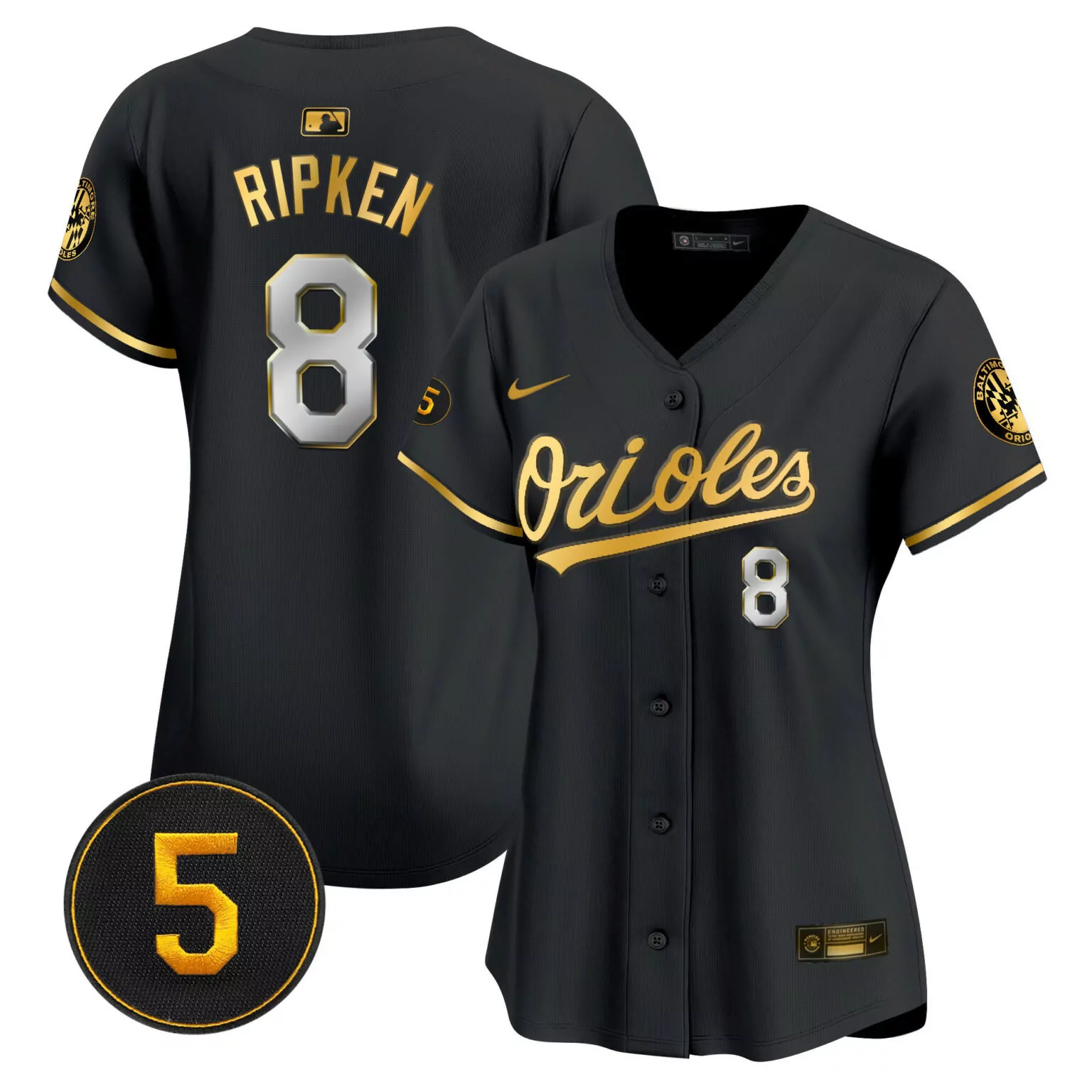 Personalized Black cal ripken baltimore orioles robinson patch jersey all stitched 1681
