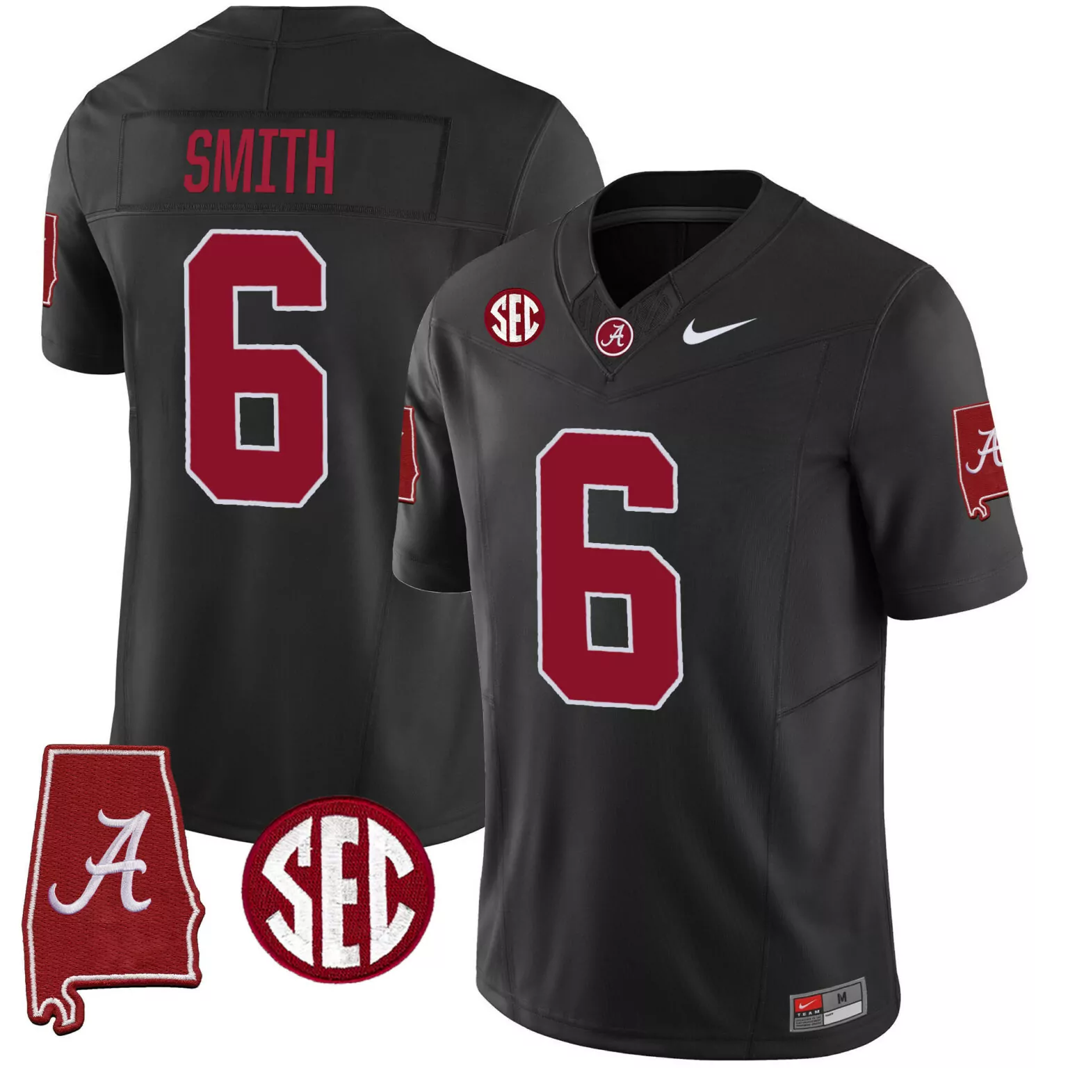 Customizable Black devonta smith alabama crimson tide jersey alabama map all stitched 1800