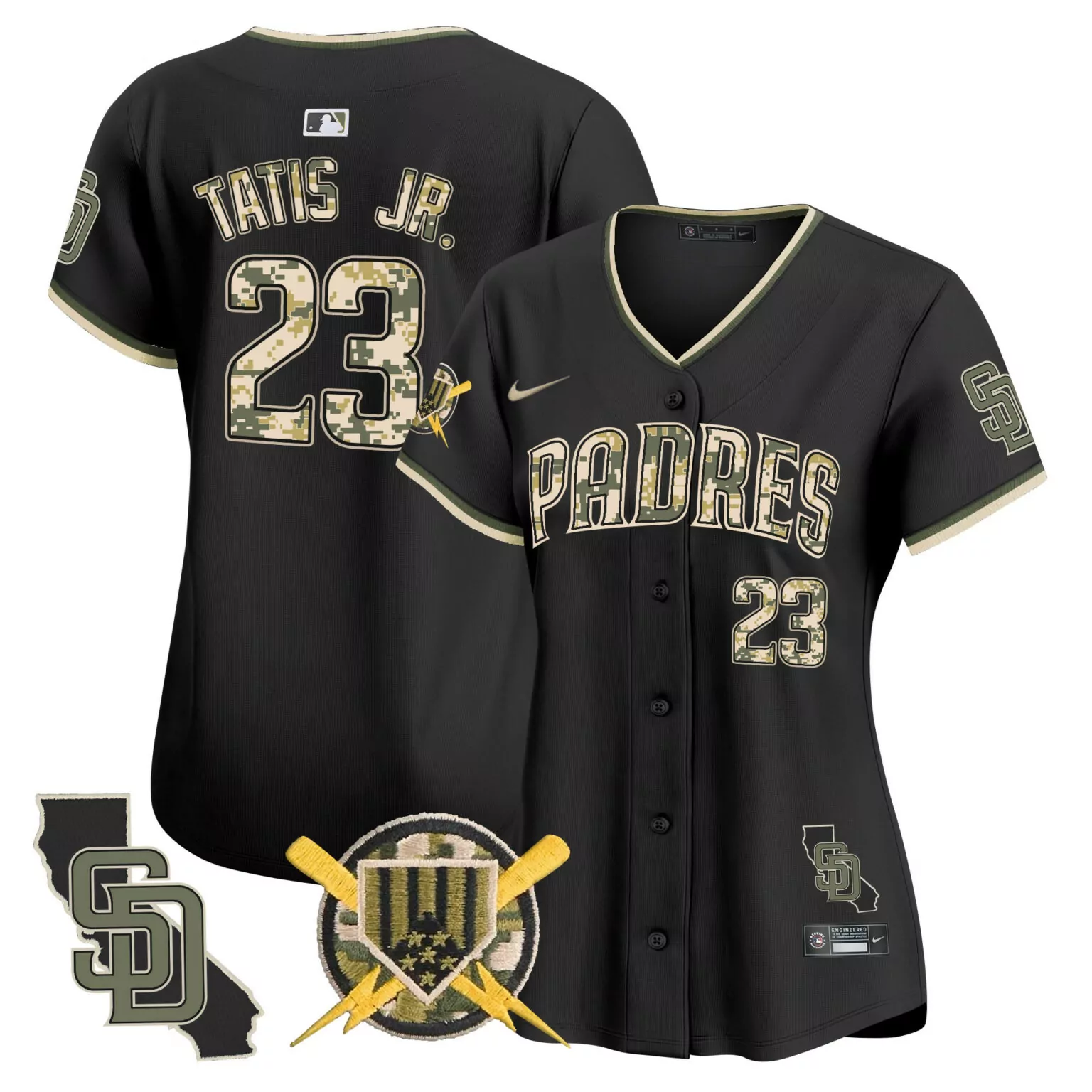 Personalized Black fernando tatis jr san diego padres armed forces day jersey all stitched 6520