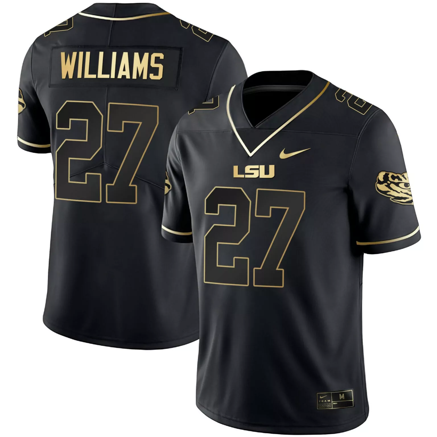 Customizable Black gold josh williams lsu tigers black gold jersey all stitched 2023