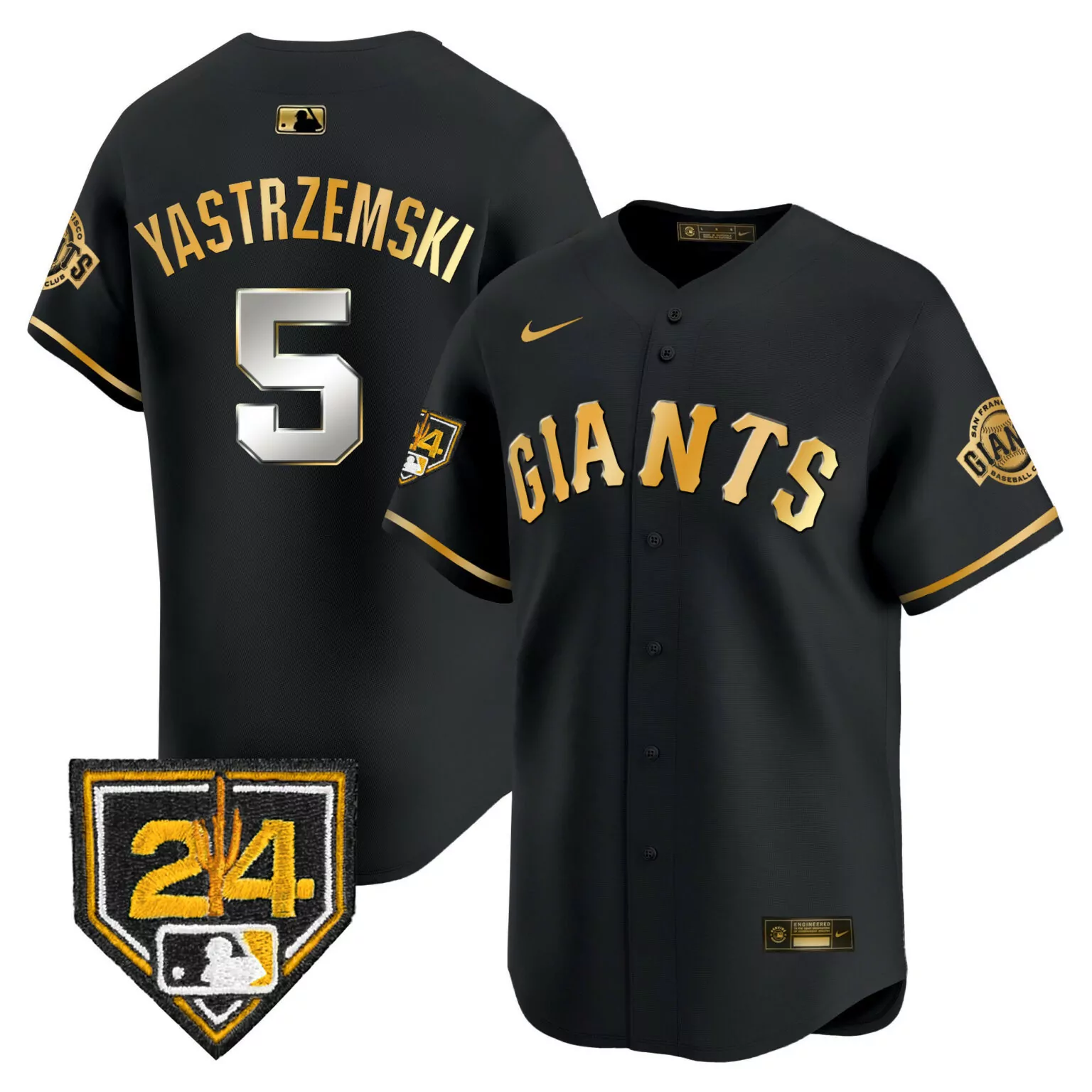 Custom Black gold lamonte wade jr san francisco giants 2024 spring training jersey all stitched 8086