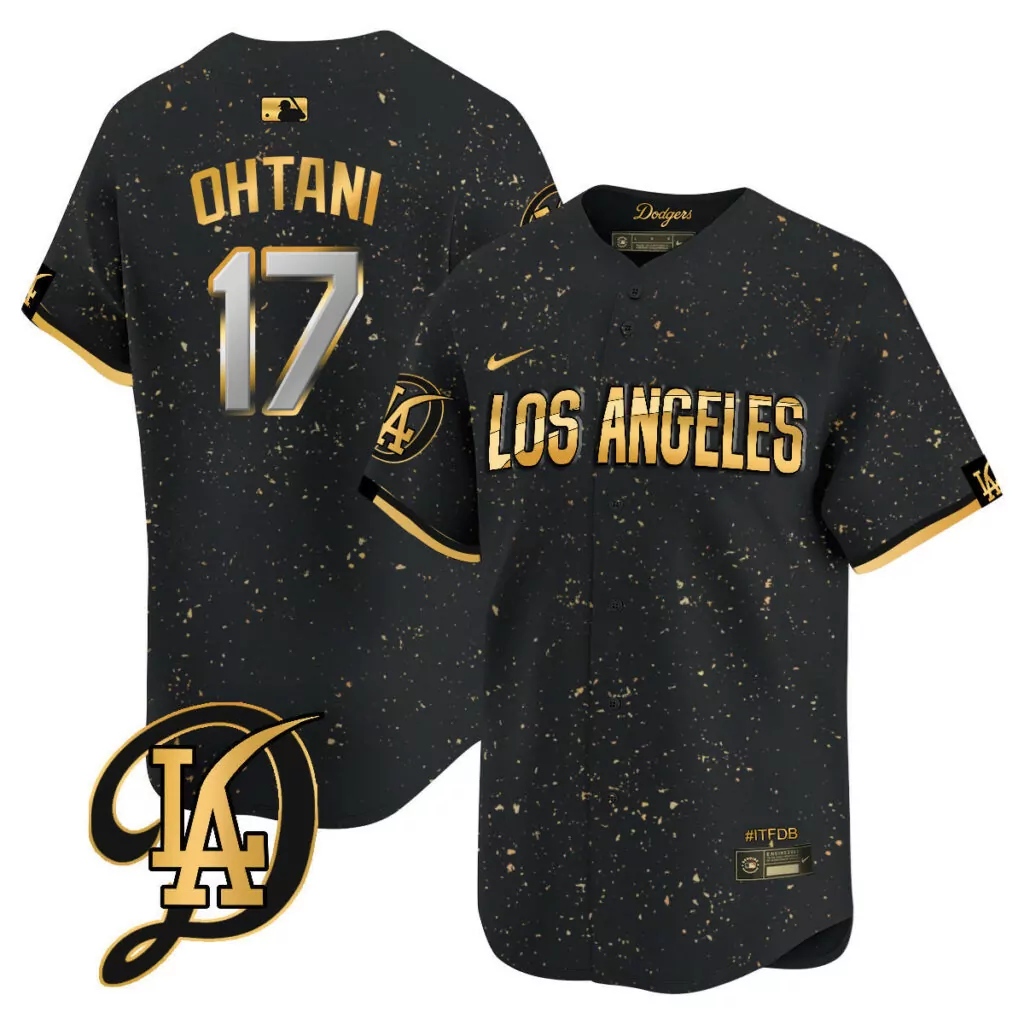 Customizable Black gold shohei ohtani los angeles dodgers 2024 city connect limited jersey all stitched 2761