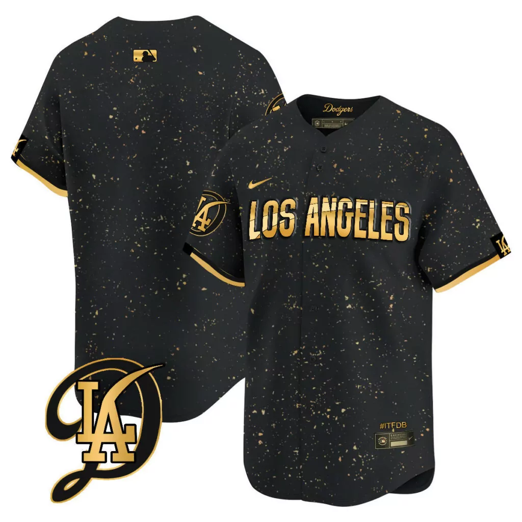 Customizable Black gold team los angeles dodgers 2024 city connect limited jersey all stitched 8788