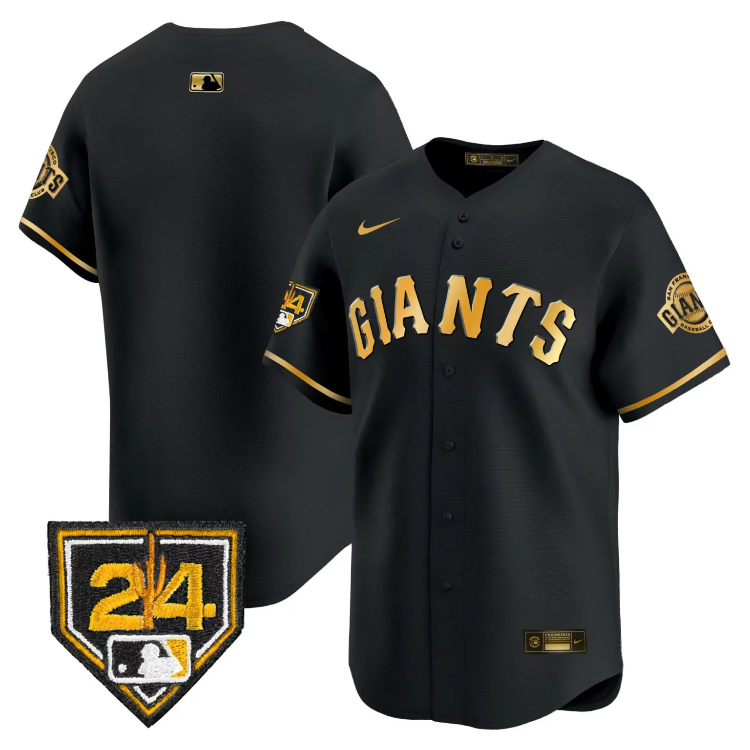 Custom Black gold lamonte wade jr san francisco giants 2024 spring training jersey all stitched 8086