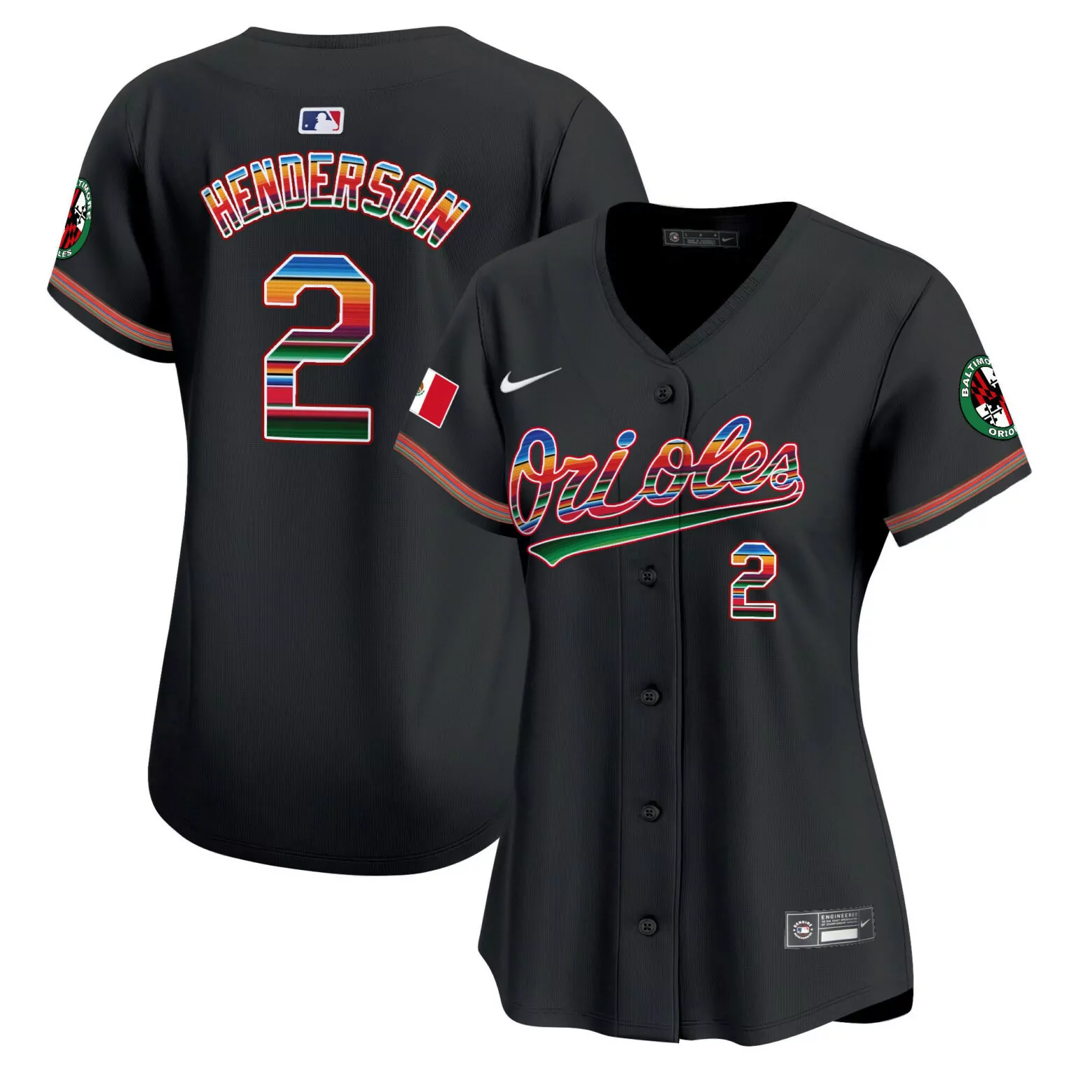 Customizable Black gunnar henderson baltimore orioles mexico jersey all stitched 8038