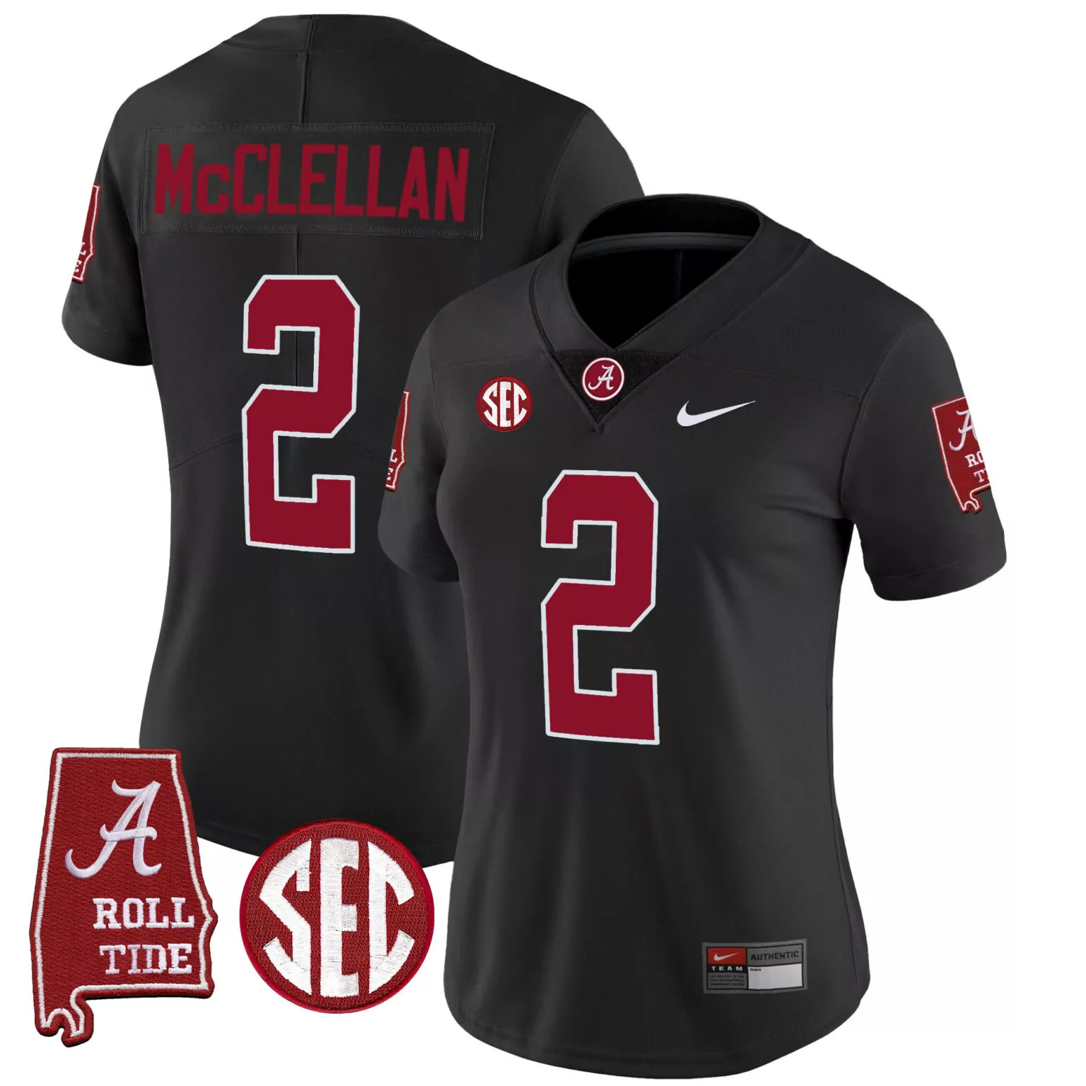 Personalized Black jase mcclellan alabama crimson tide jersey v3 alabama map all stitched 4884