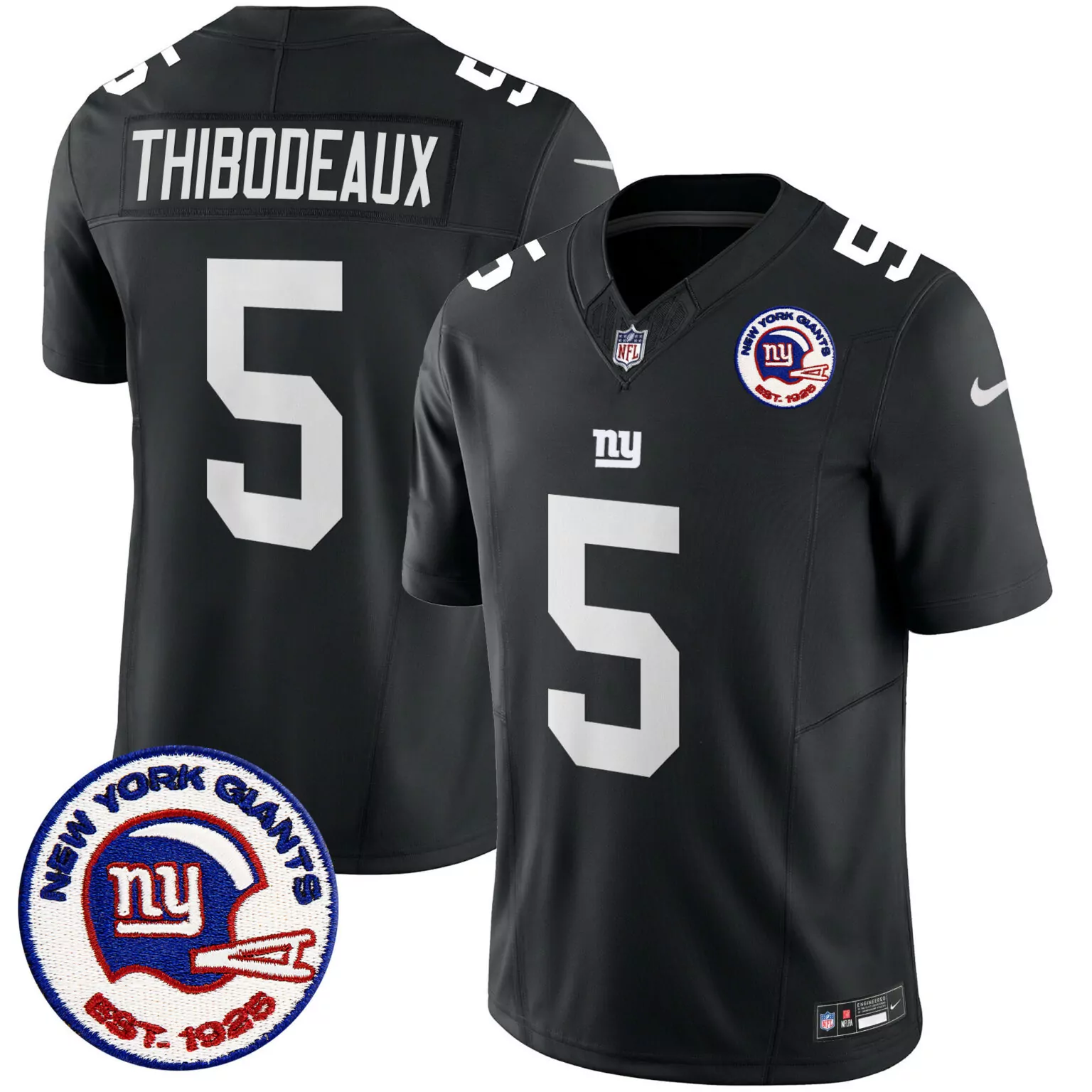 Custom Black kayvon thibodeaux san francisco giants est 1925 patch jersey all stitched 3394