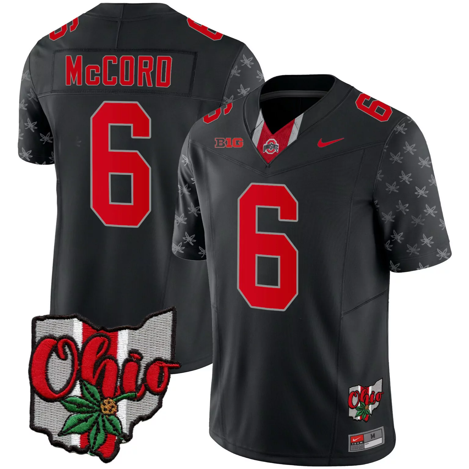 Customizable Black kyle mccord ohio state buckeyes 2023 gray alternate jersey v2 stitched 9036