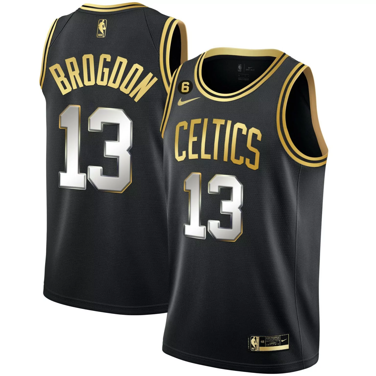 Personalized Black malcolm brogdon boston celtics bill russell patch collection jersey all stitched 2626