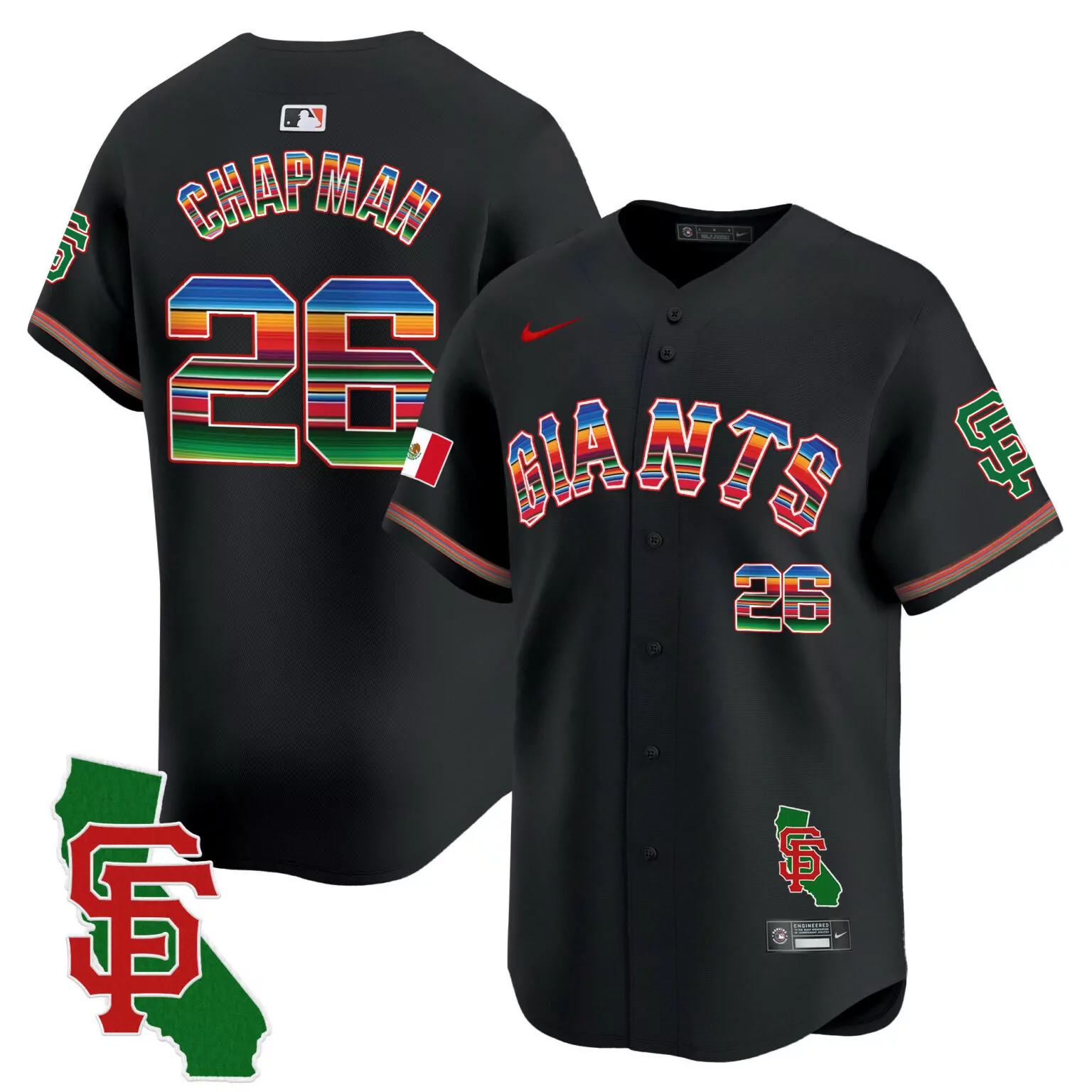 Customizable Alternate matt chapman san francisco giants mexico california patch jersey all stitched 7669