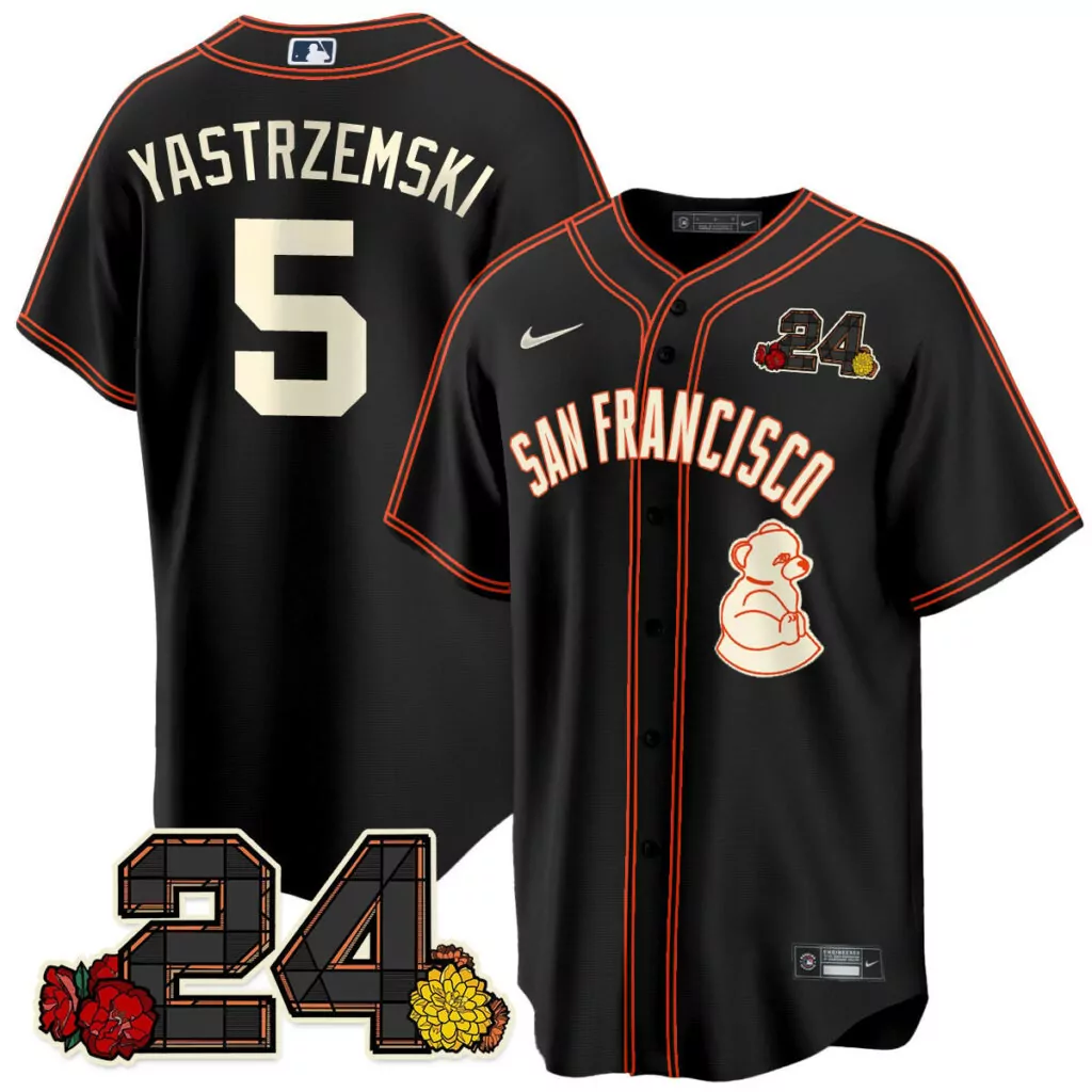 Personalized Black michael conforto san francisco giants 2024 willie mays patch jersey v5 all stitched 9359