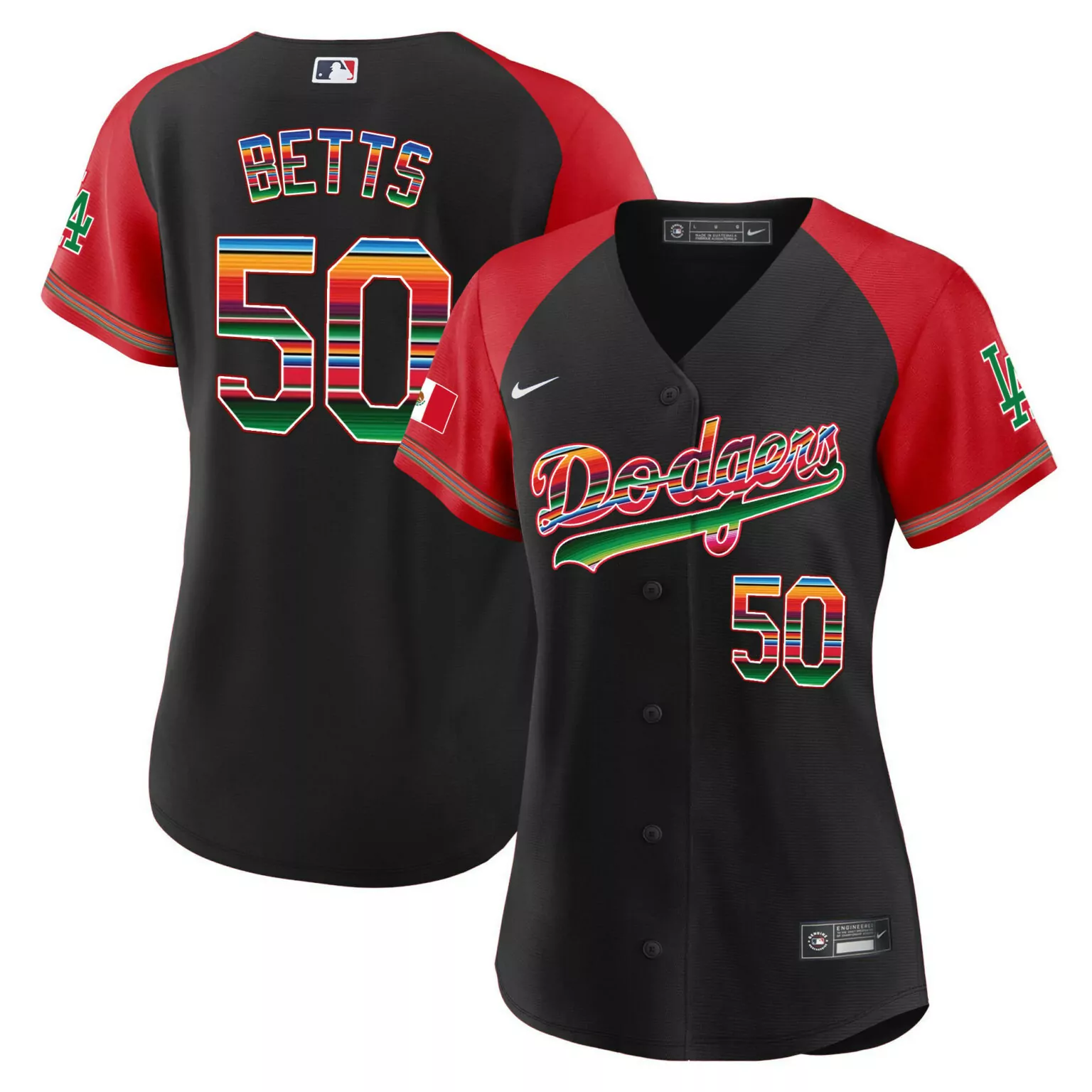 Personalized Black mookie betts los angeles dodgers mexico alternate jersey all stitched 5065