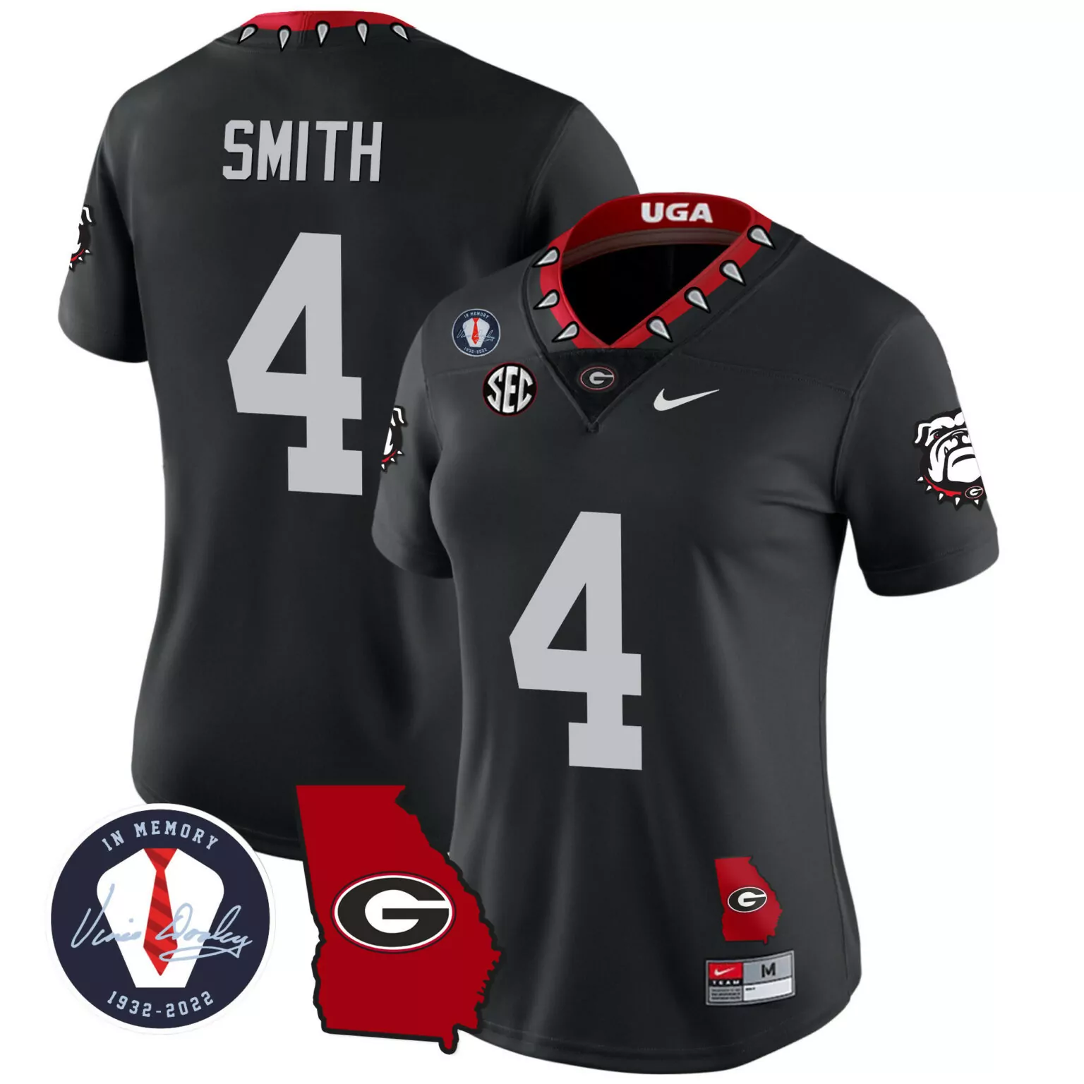 Personalized Black nolan smith georgia bulldogs 2023 jersey georgia map all stitched 7618