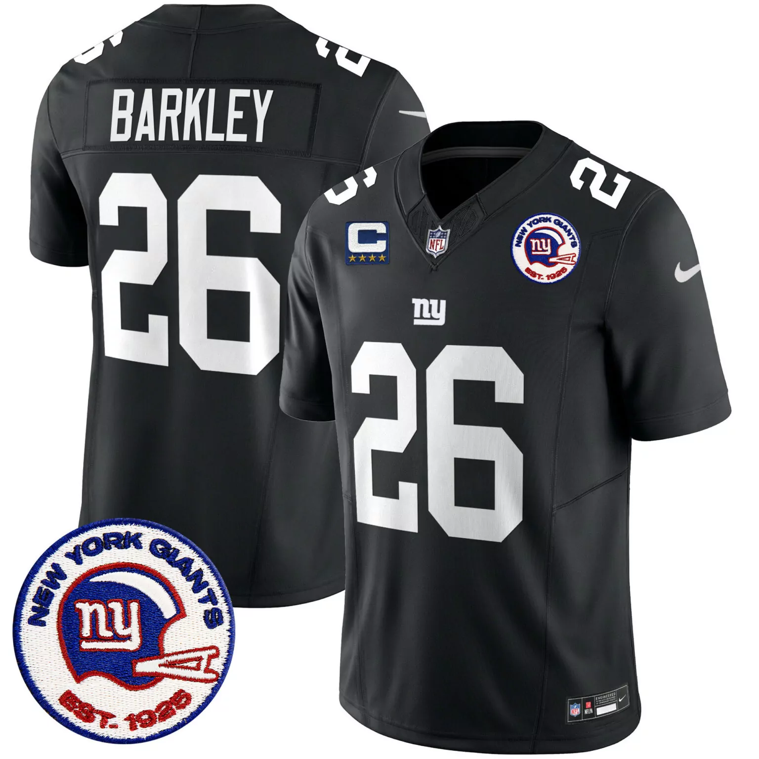 Customizable Alternate saquon barkley san francisco giants est 1925 patch jersey all stitched 5669