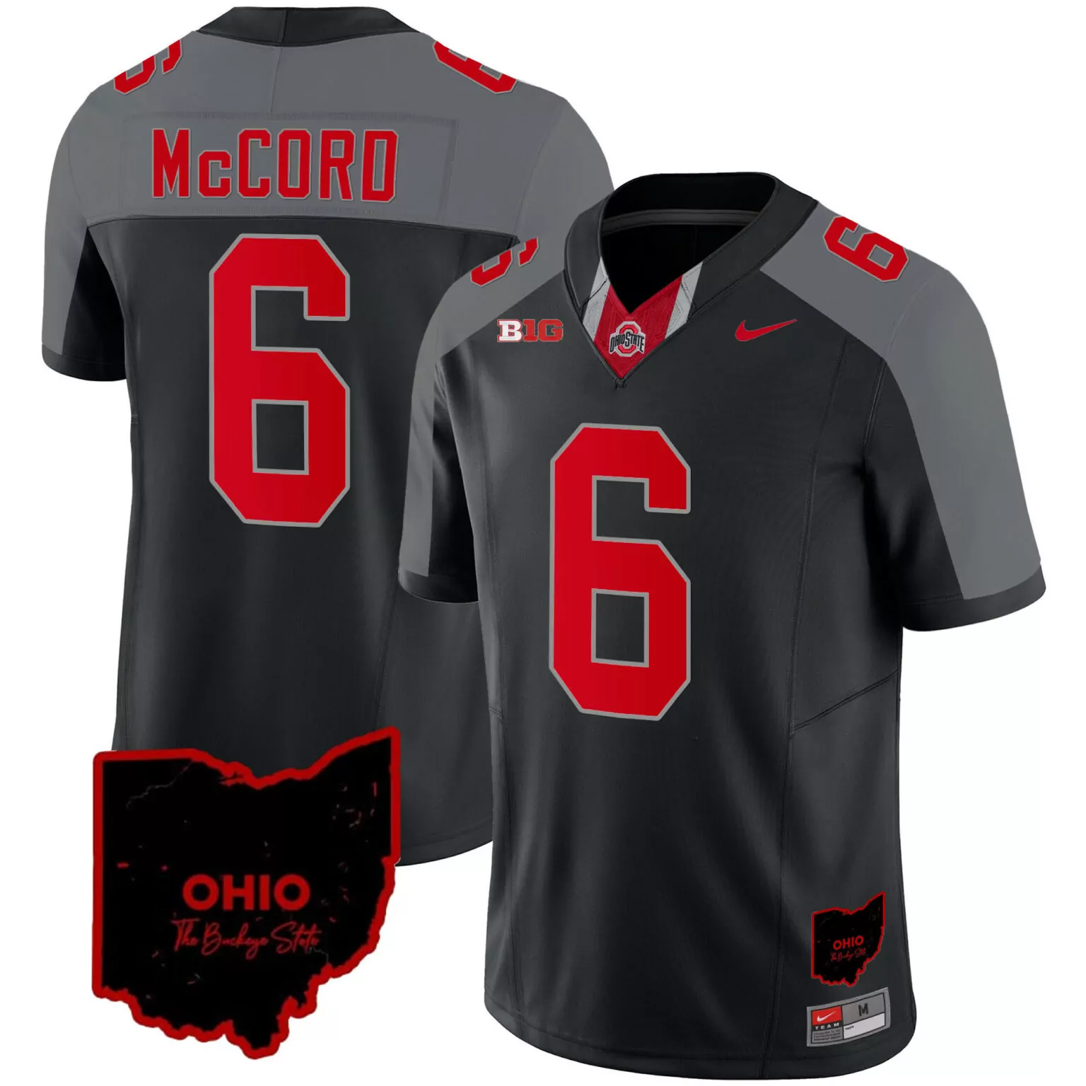 Customizable Black special kyle mccord ohio state buckeyes 2023 gray alternate jersey stitched 6889