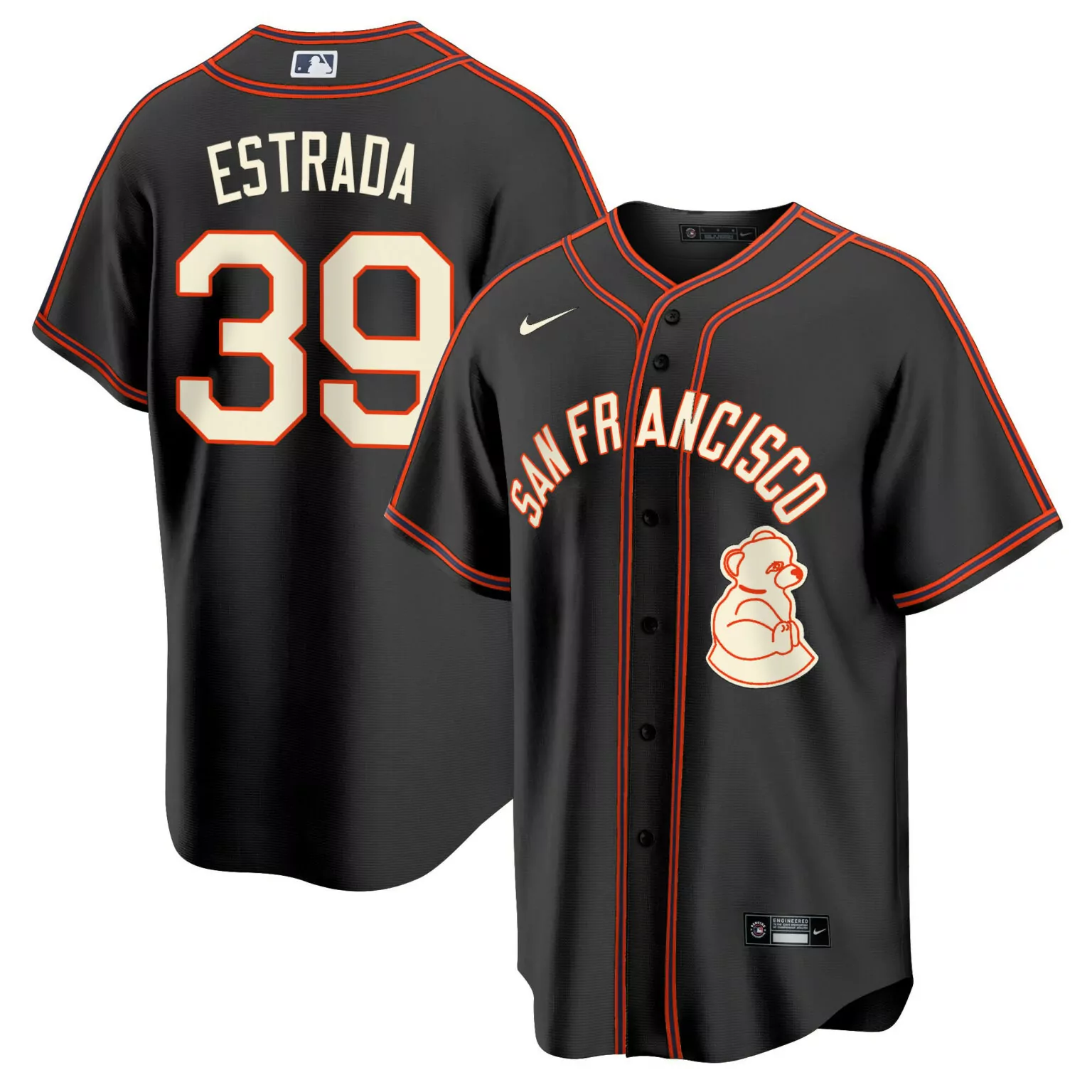 Personalized Black thairo estrada san francisco giants 2024 rickwood classic jersey all stitched 9302