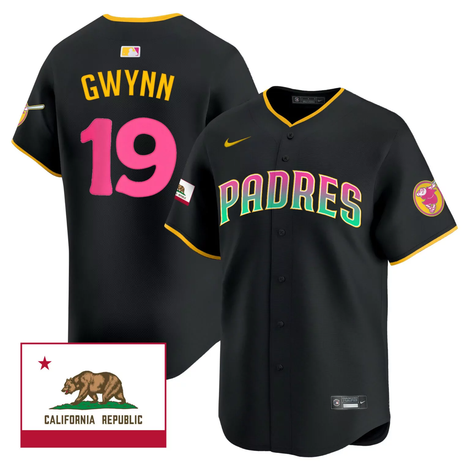 Personalized Black gold tony gwynn san diego padres 2024 world tour seoul series patch jersey all stitched 6844