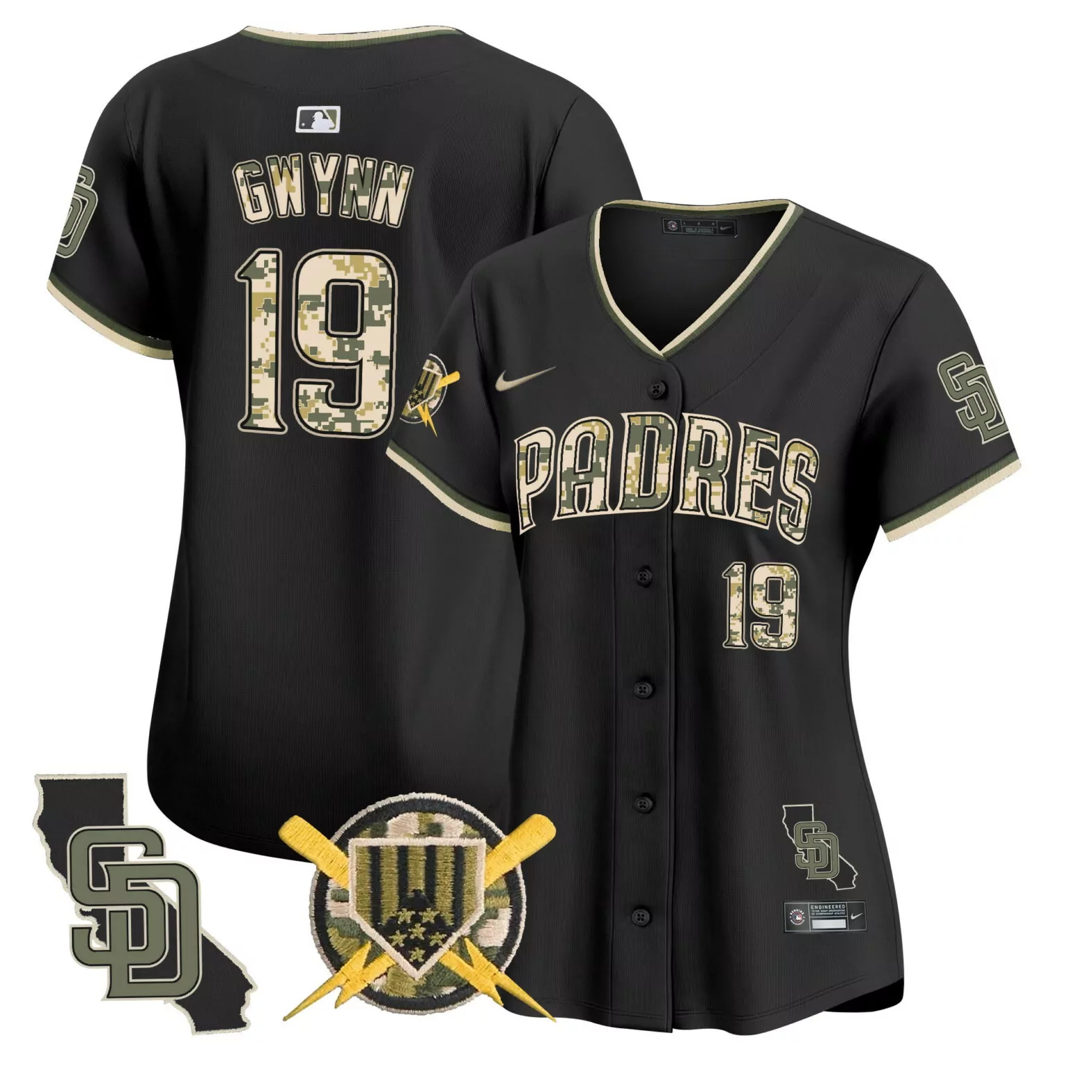 Custom Black gold tony gwynn san diego padres tony gwynn faithful patch jersey all stitched 7602