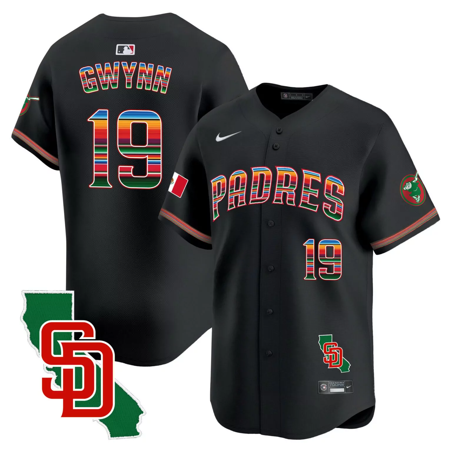 Customizable Black tony gwynn san diego padres armed forces day jersey all stitched 7678