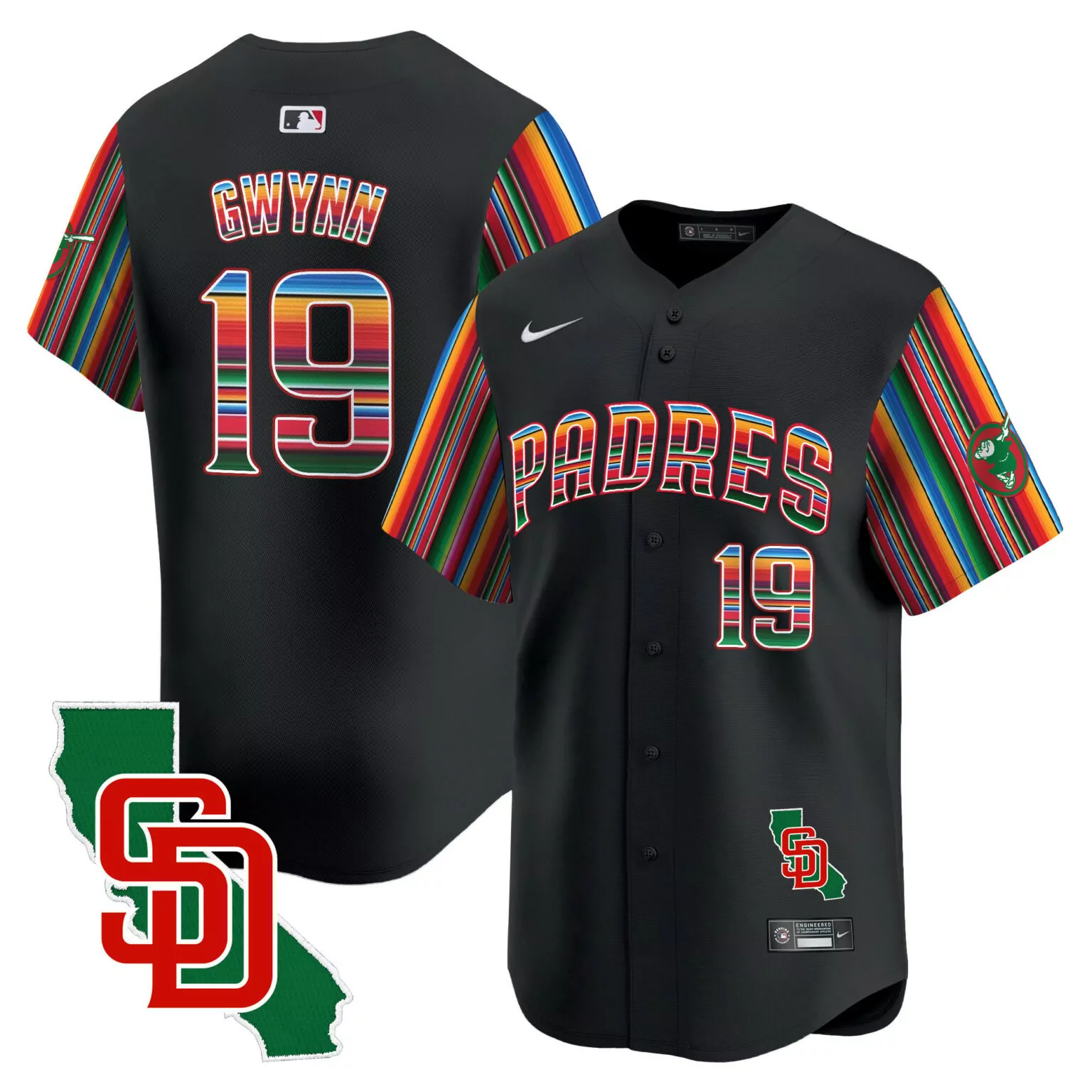 Personalized Black tony gwynn san diego padres mexico california patch jersey v5 all stitched 1050