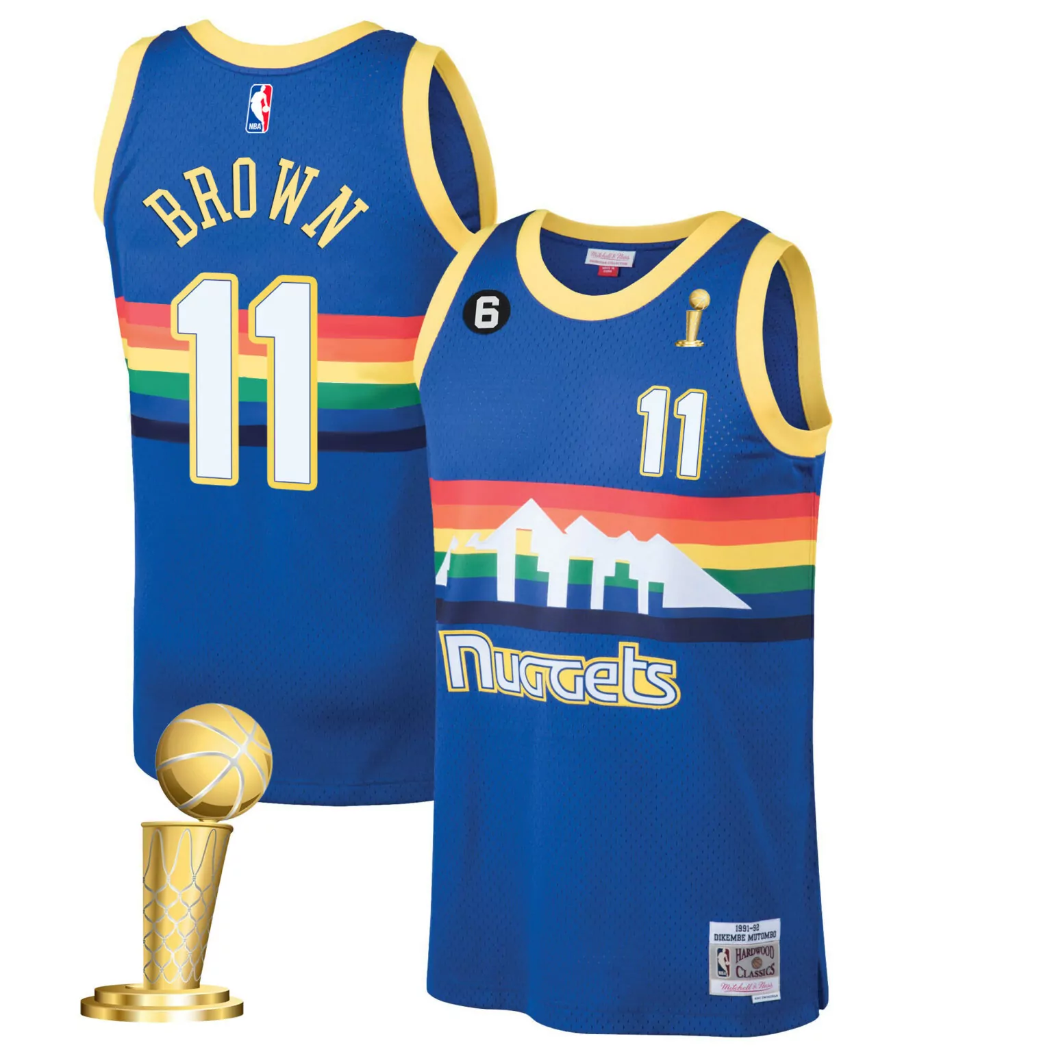 Personalized Blue classic bruce brown denver nuggets 2023 champions jersey collection all stitched 5210