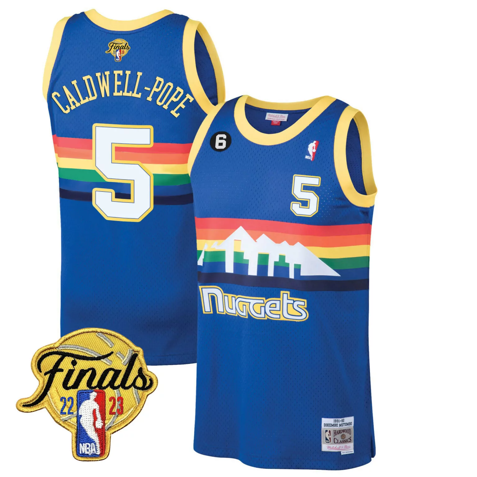 Personalized Blue classic caldwell pope denver nuggets 2023 finals classic jersey all stitched 7401