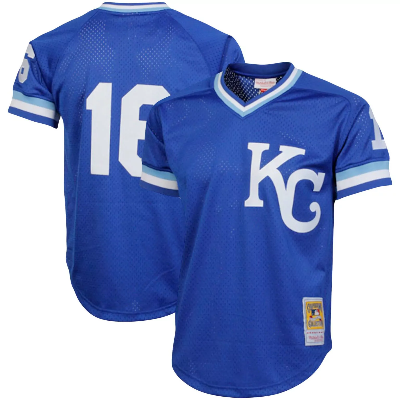 Customizable Bo jackson kansas city royals cooperstown collection big tall mesh batting practice jersey royal 9465