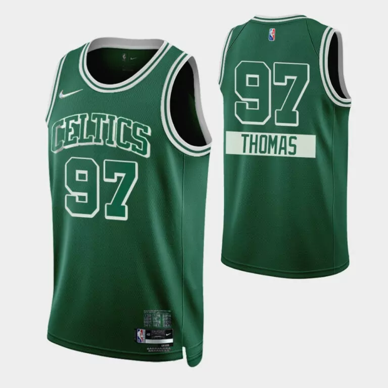 Customizable Boston celtics brodric thomas 97 nba 202122 city green jersey celtics fans 3238