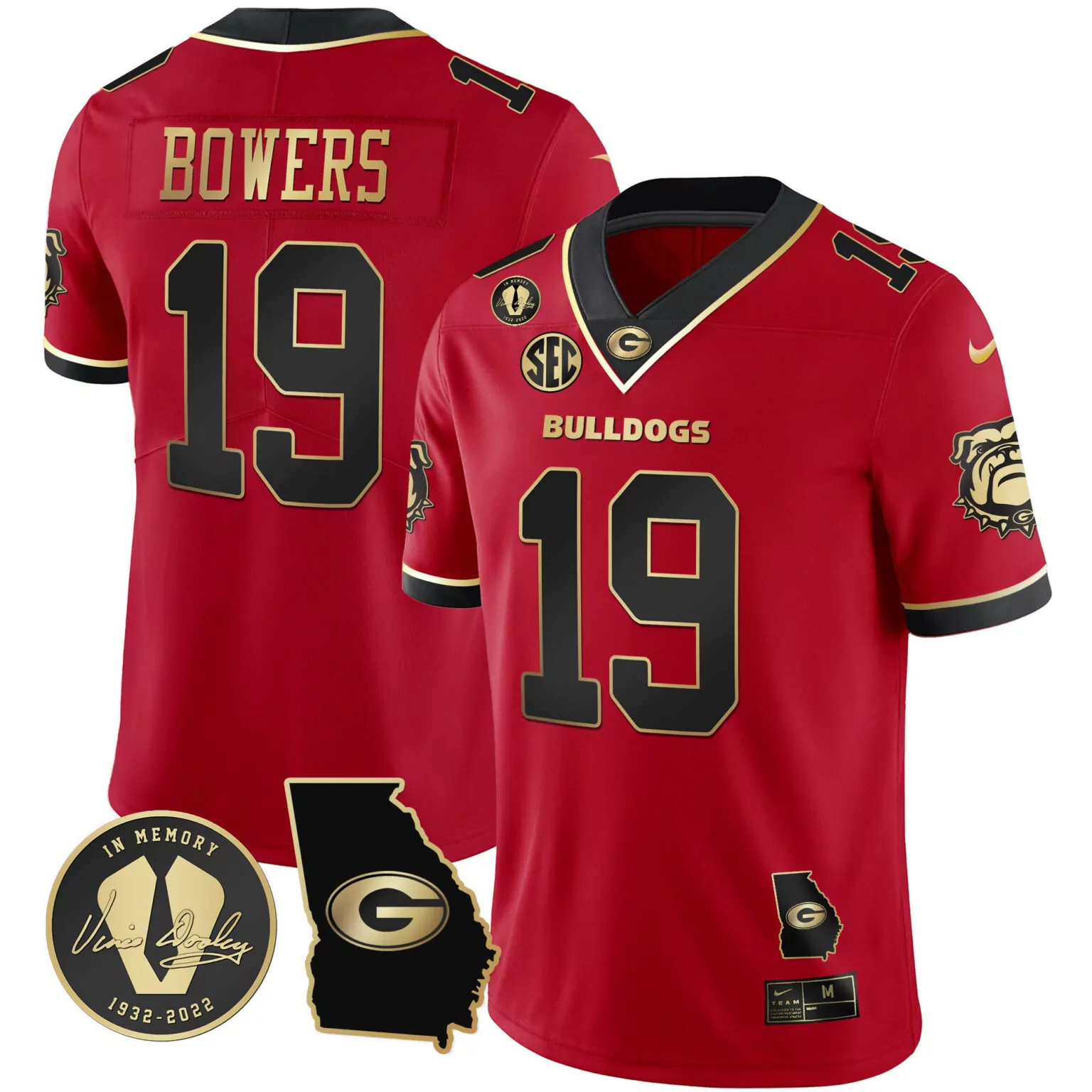 Custom Brock bowers georgia bulldogs 2023 black red jersey georgia map all stitched 4206